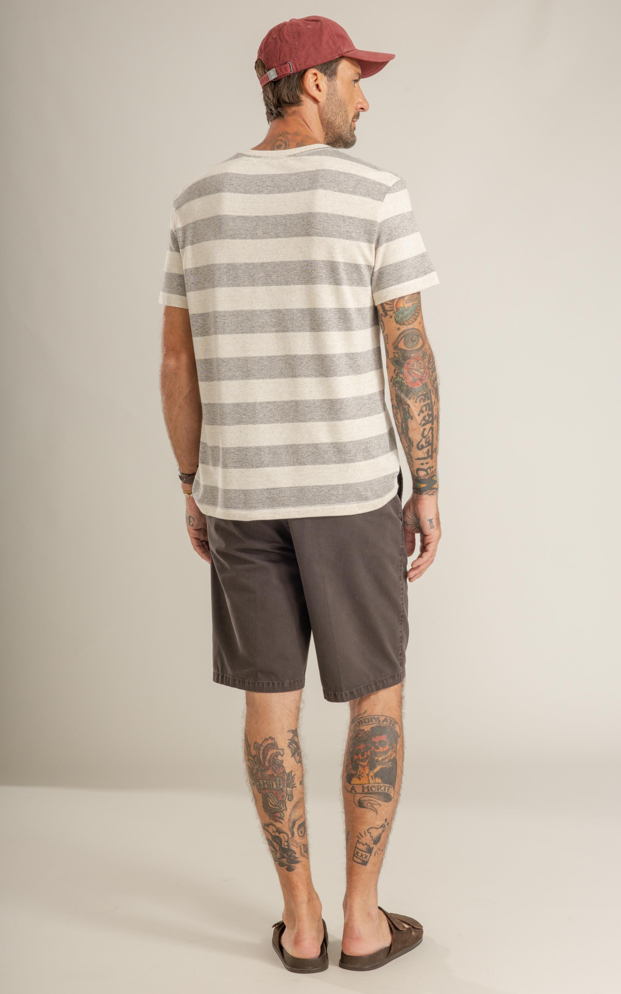 T-Shirt Malhão Listrado Lb Preto