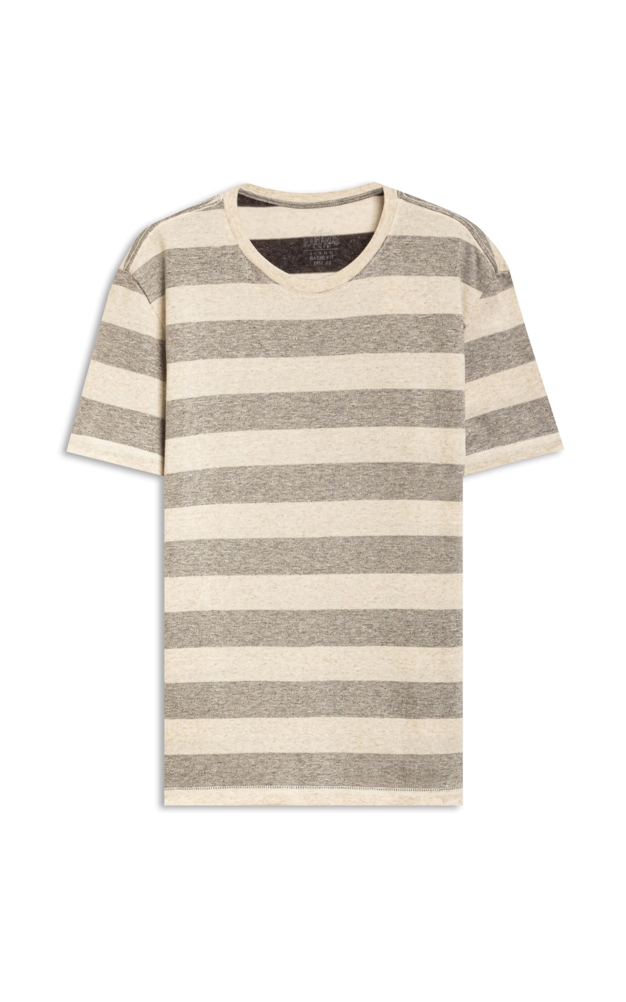 T-Shirt Malhão Listrado Lb Preto