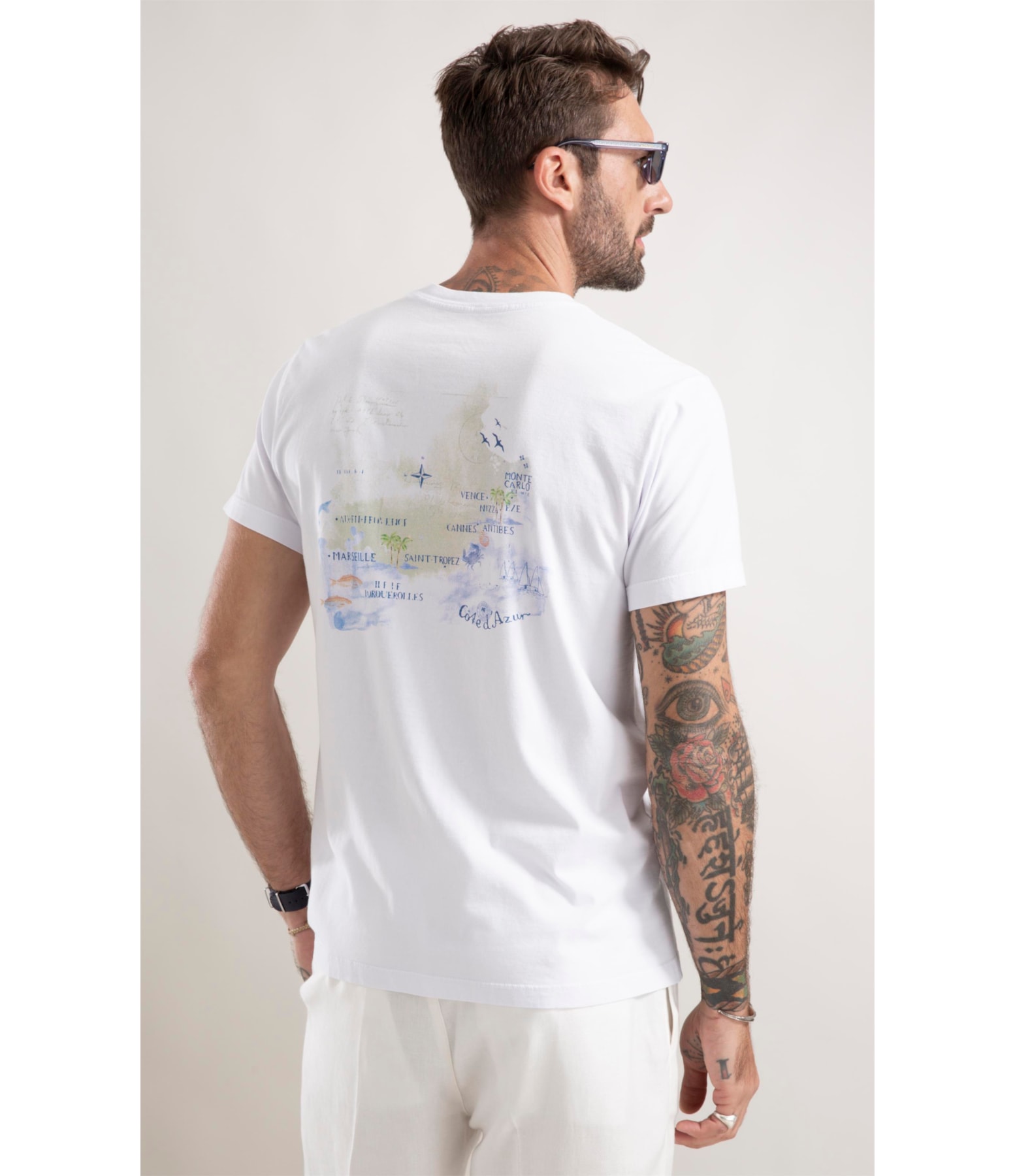 T-Shirt Mapa French Coast Branco