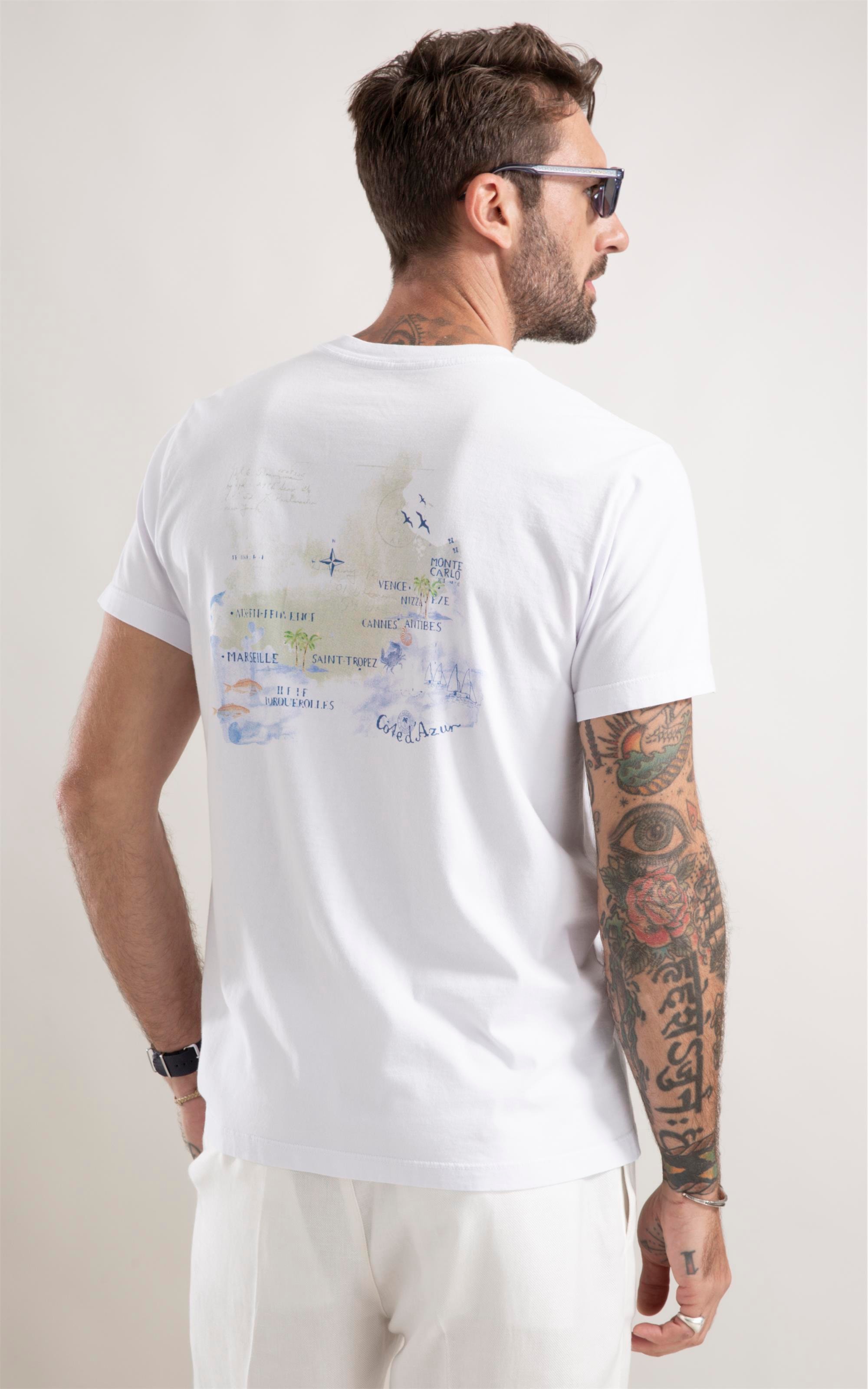 T-Shirt Mapa French Coast Branco