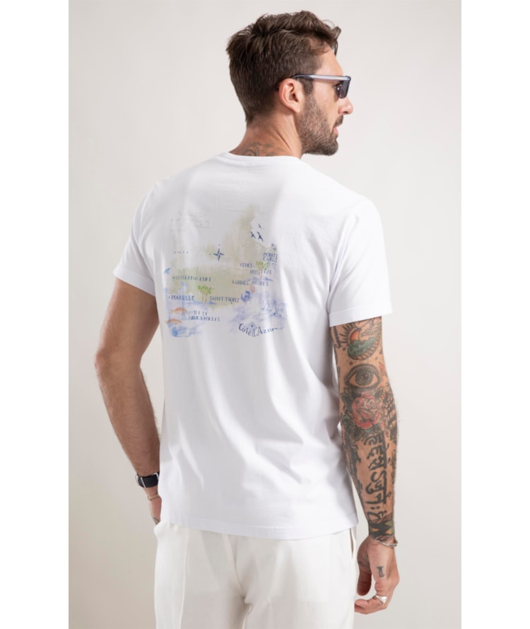 T-Shirt Mapa French Coast Branco