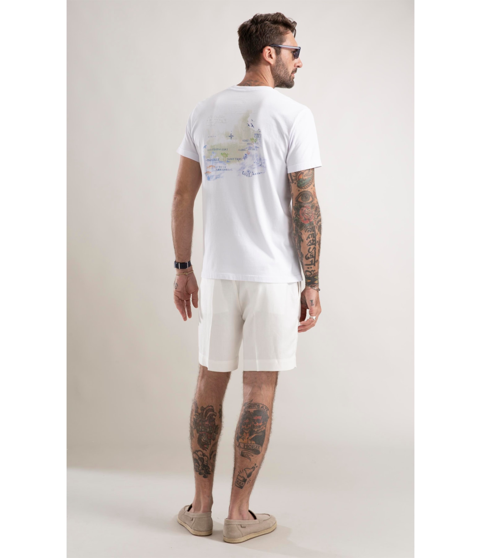 T-Shirt Mapa French Coast Branco