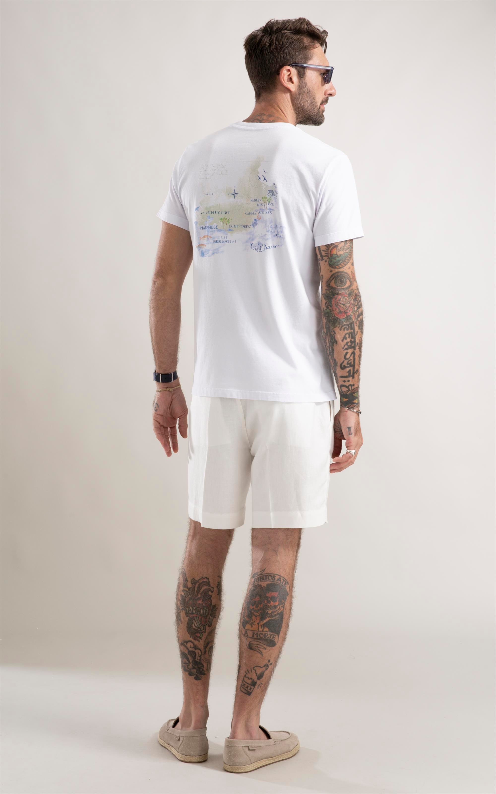 T-Shirt Mapa French Coast Branco