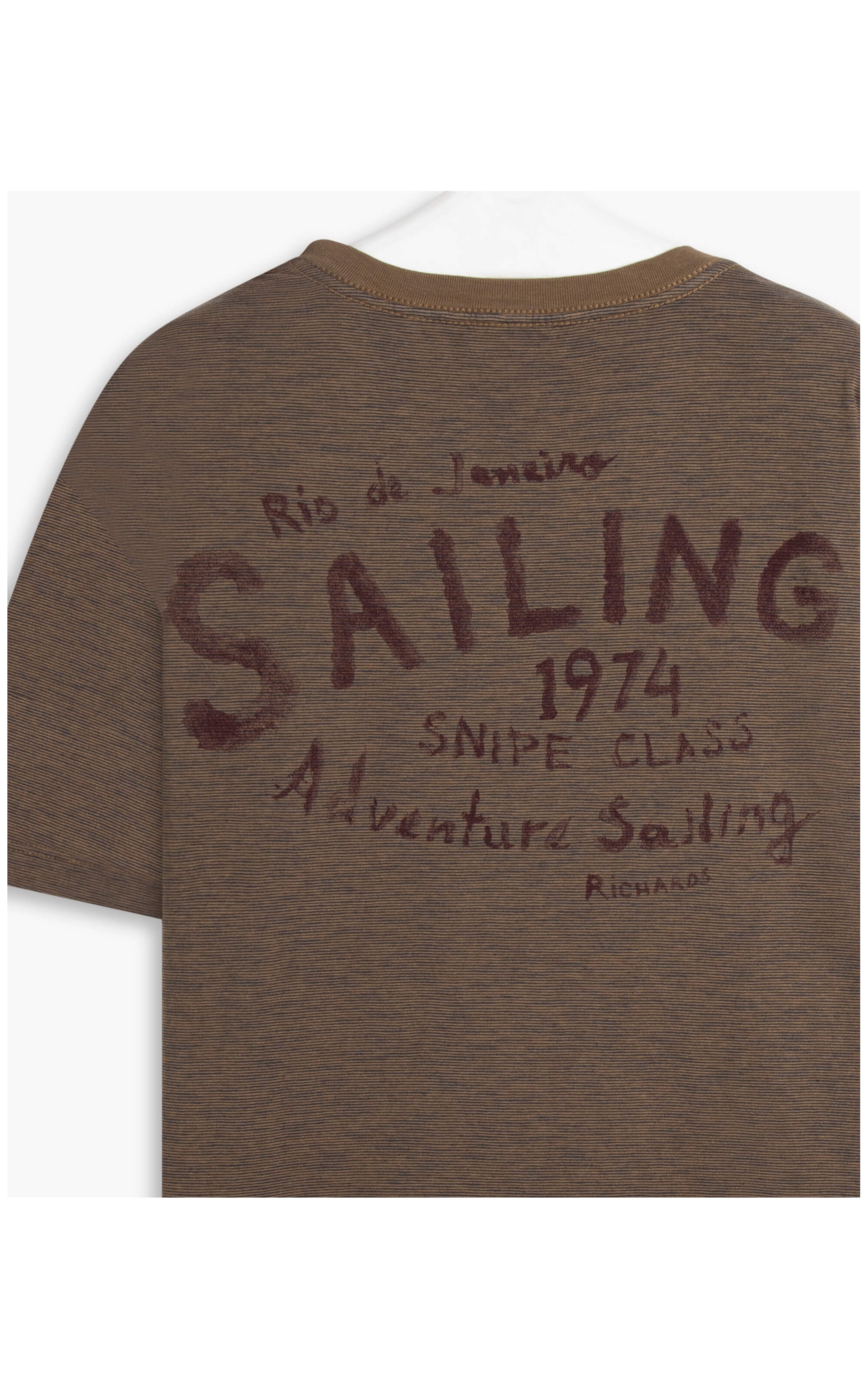 T-Shirt Mc Mini Stripes Sailing Tabaco