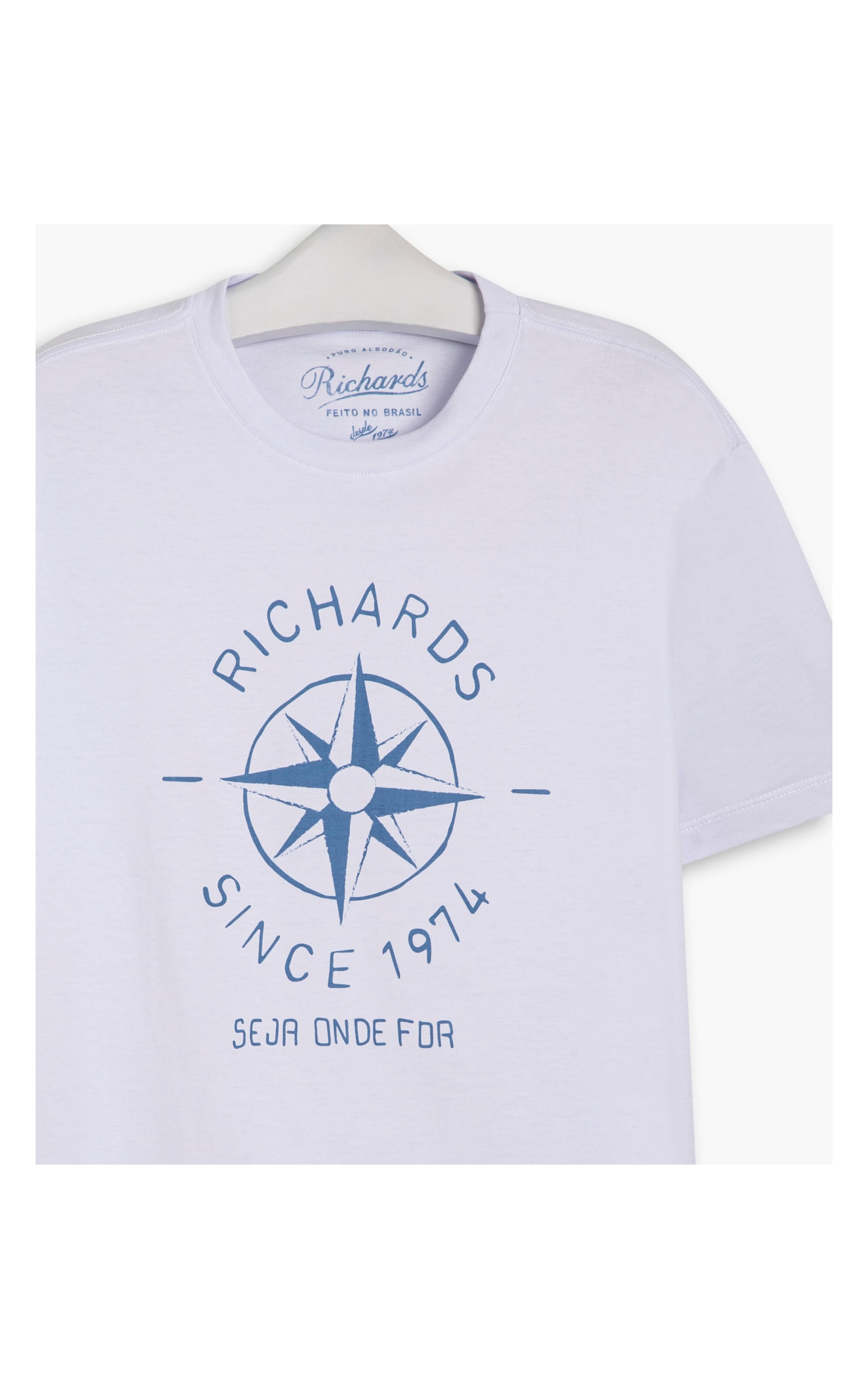 T-Shirt Mc Seja Onde For m Malha Branco