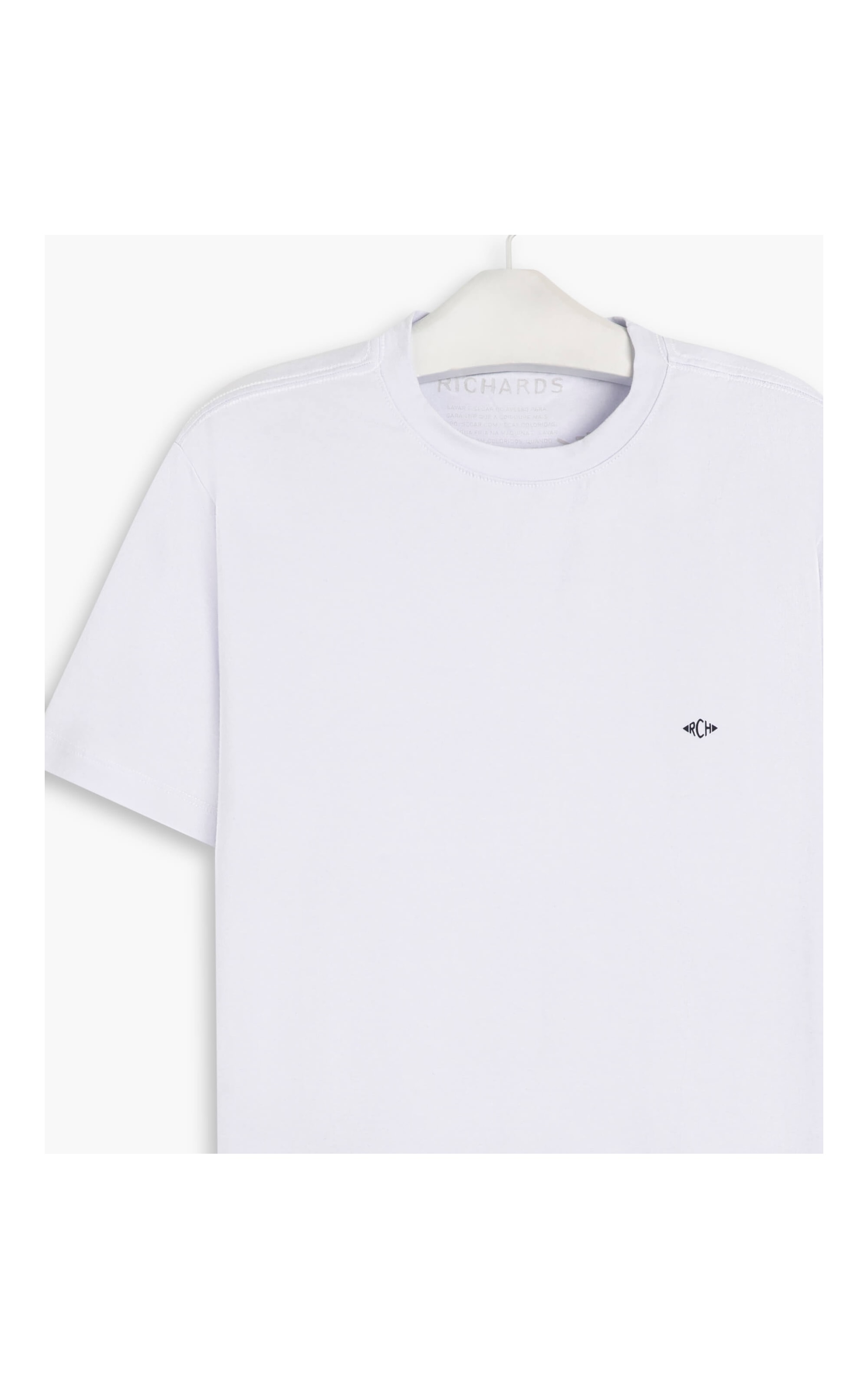 T-Shirt Meia Malha 40.1 Richards Mc Branco