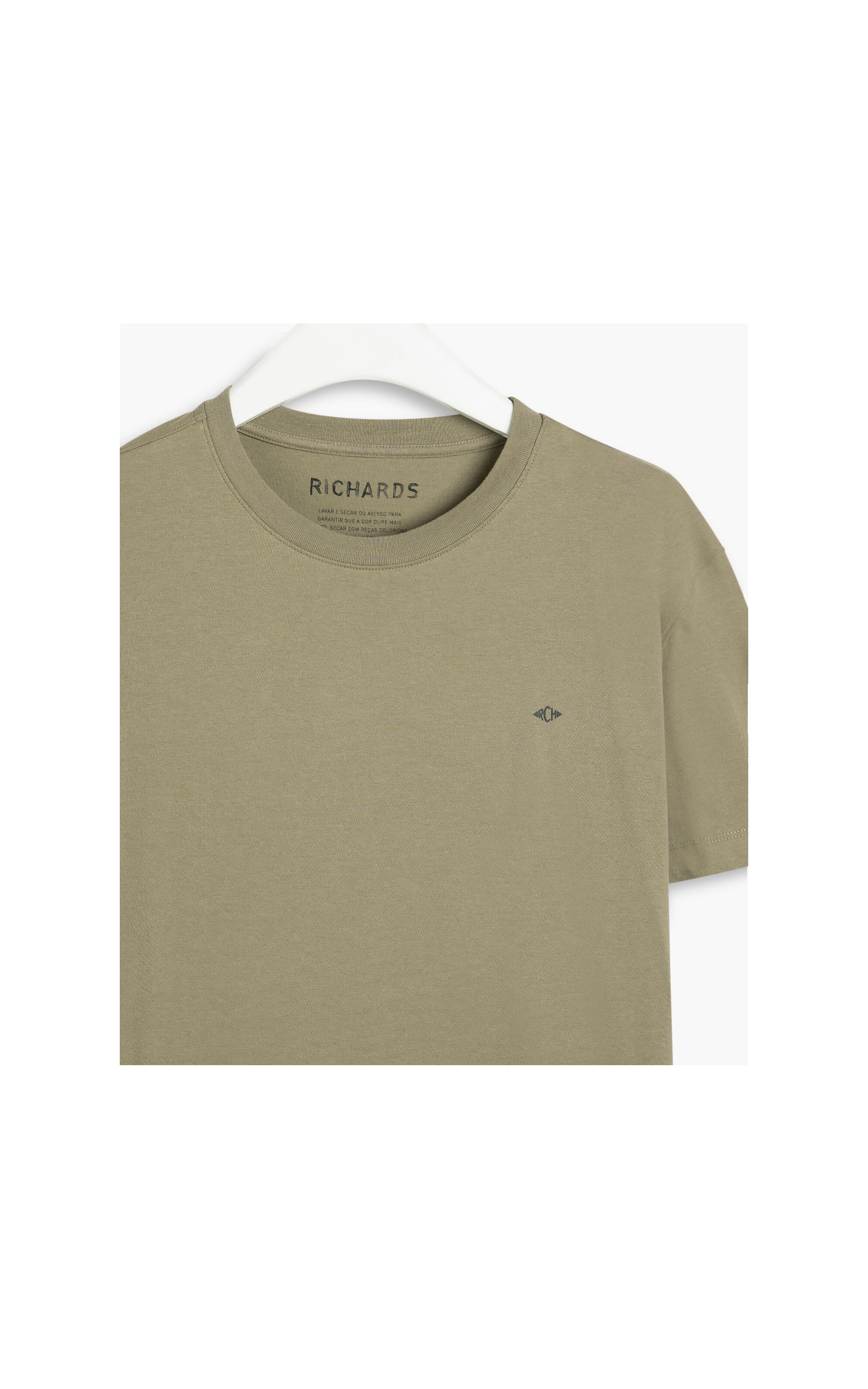 T-Shirt Meia Malha 40.1 Richards Mc Caqui