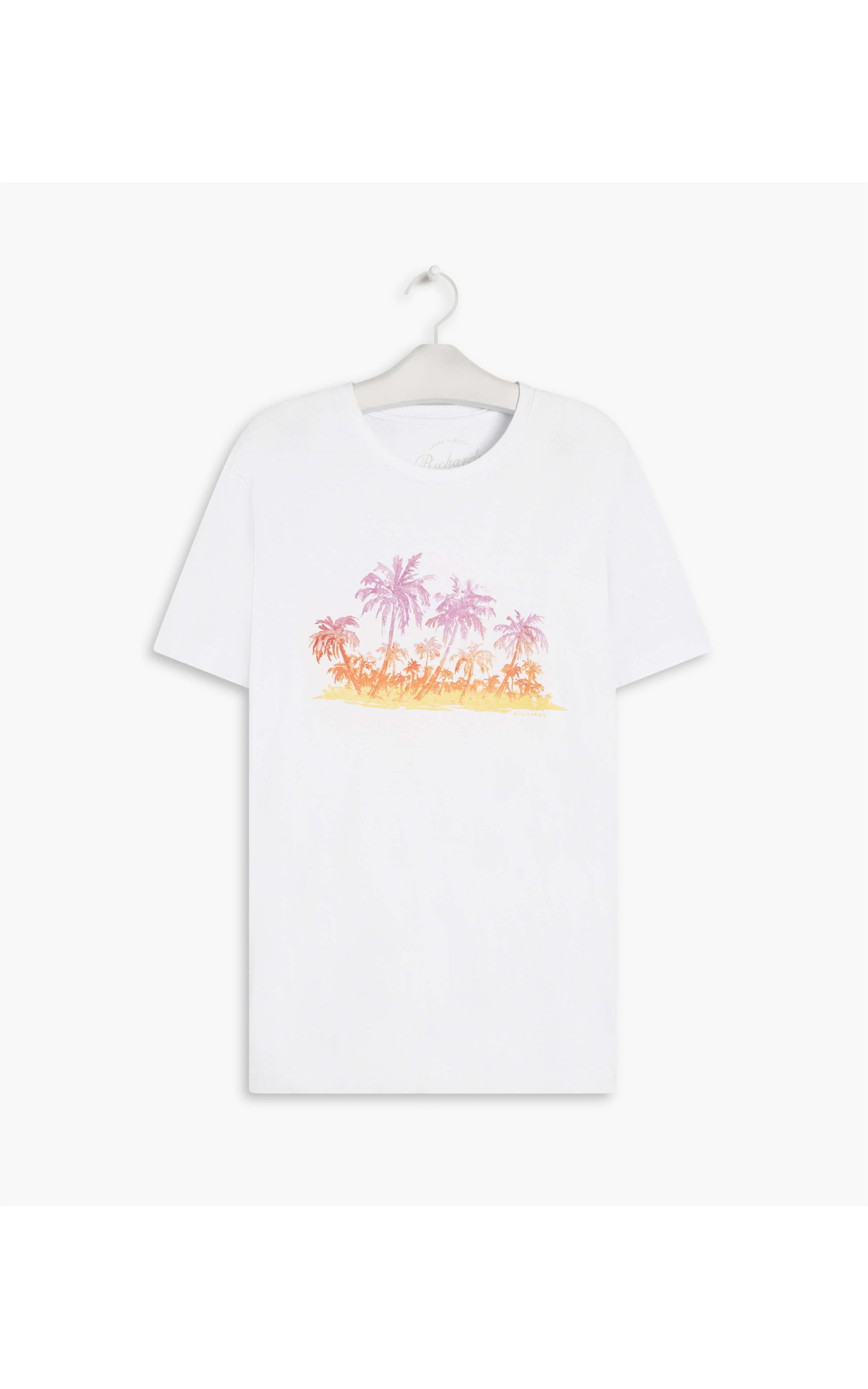 T-Shirt Meia Malha Aquarela Branco