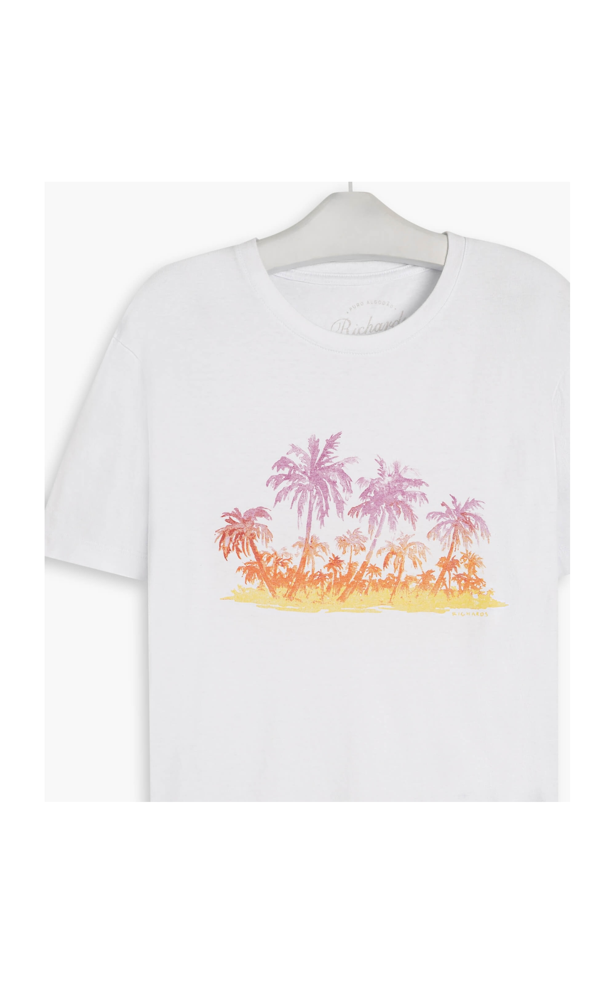 T-Shirt Meia Malha Aquarela Branco