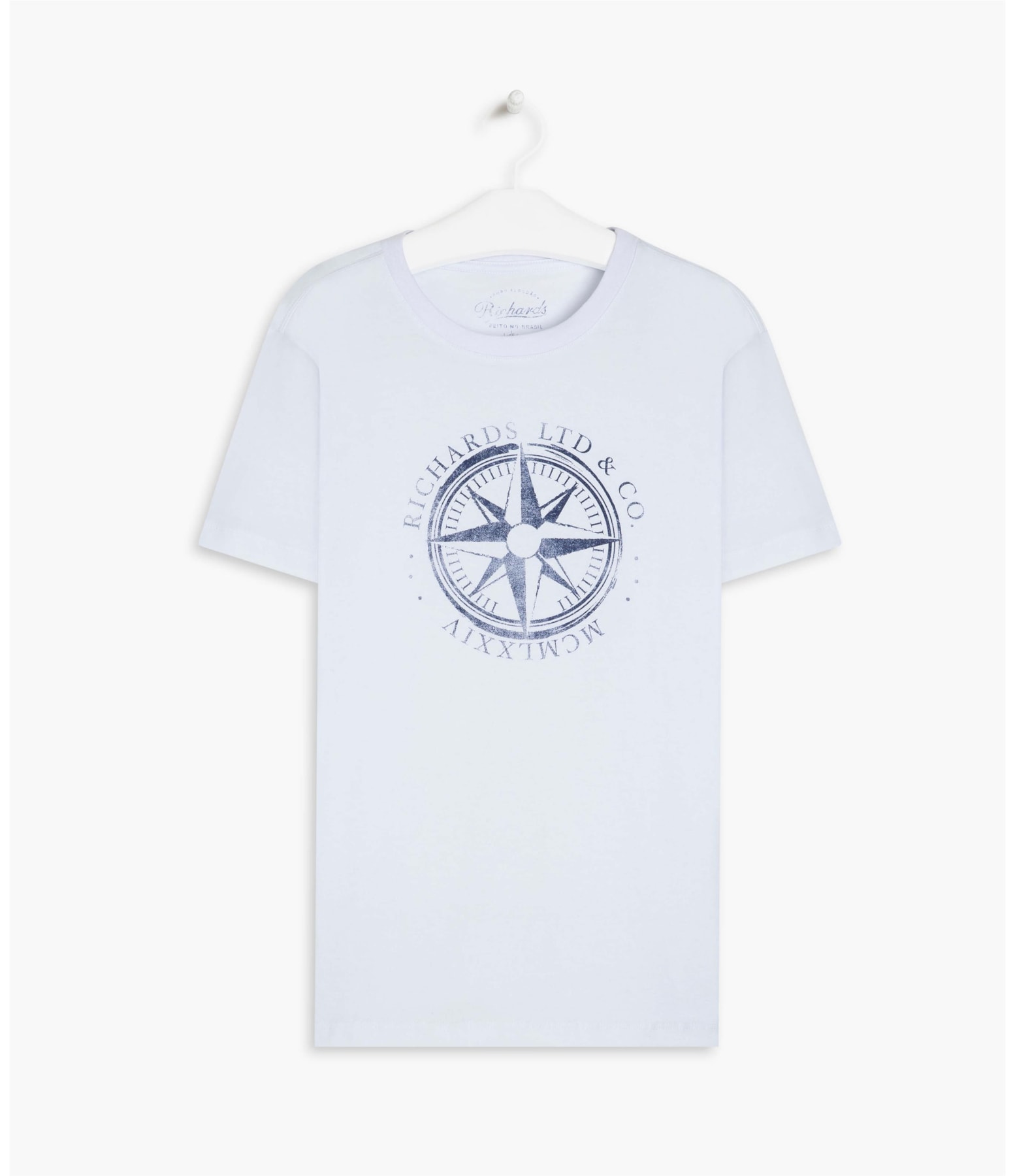T-Shirt Meia Malha Compass Mc Branco