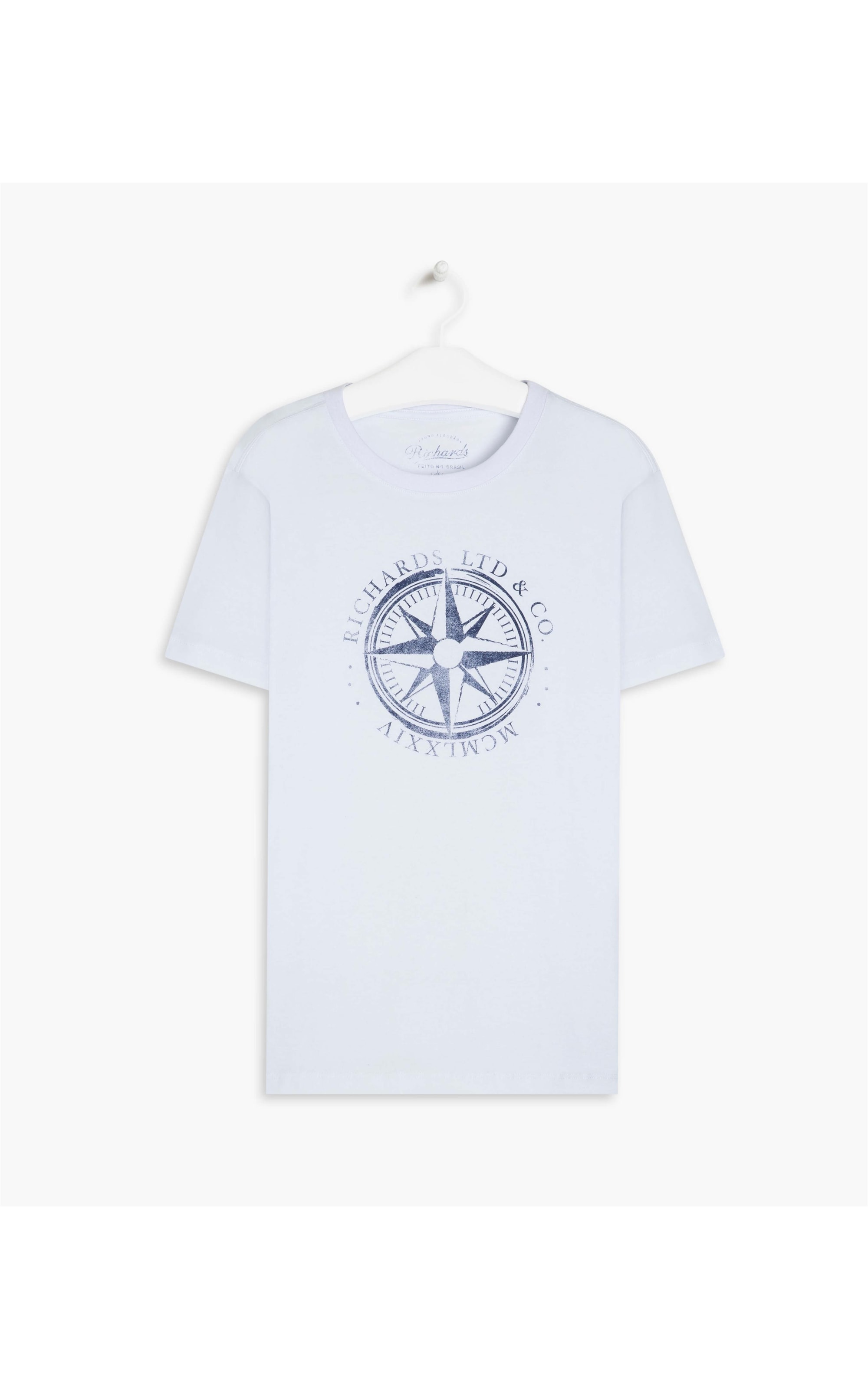 T-Shirt Meia Malha Compass Mc Branco