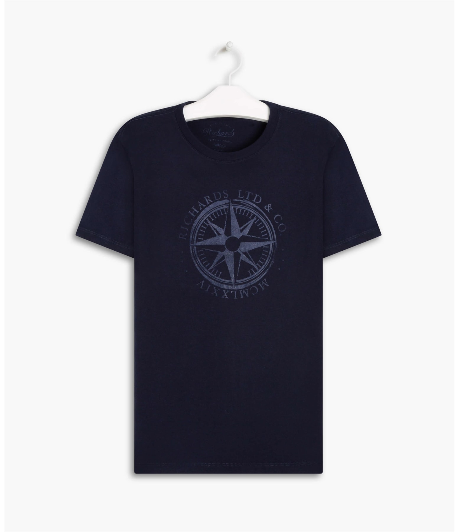 T-Shirt Meia Malha Compass Mc Dark Navy