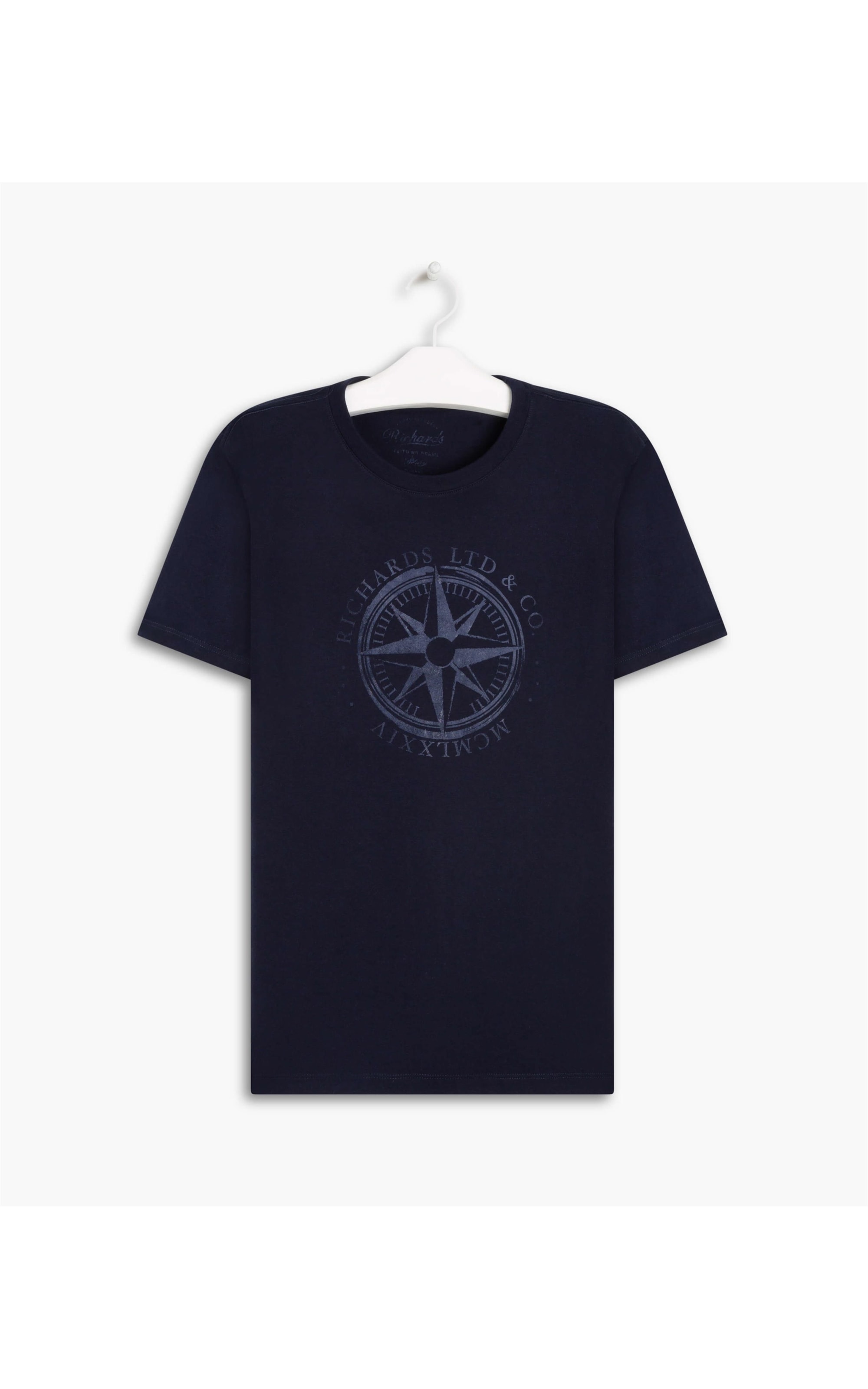T-Shirt Meia Malha Compass Mc Dark Navy