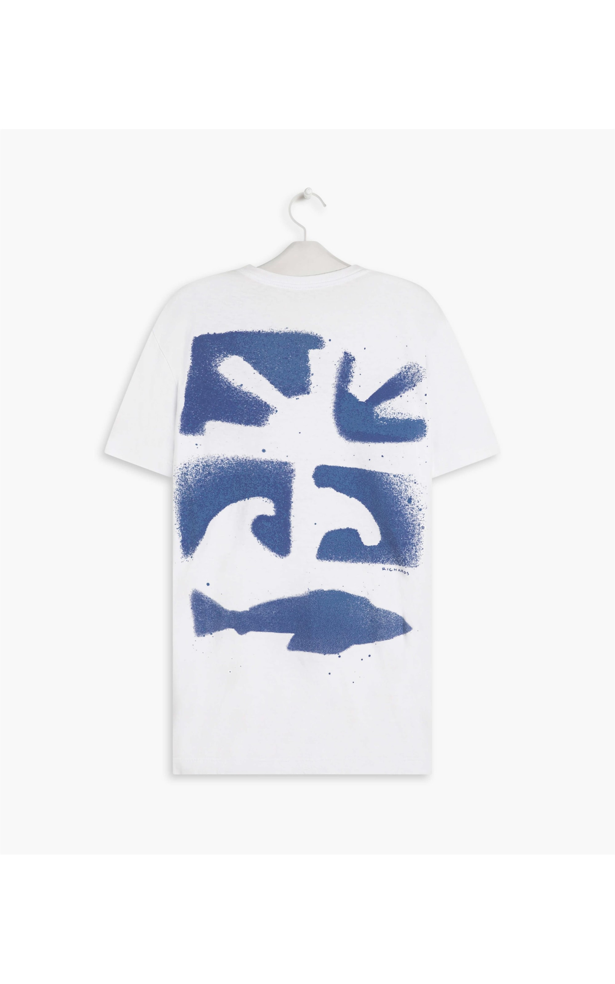 T-Shirt Meia Malha Fish Sea Branco