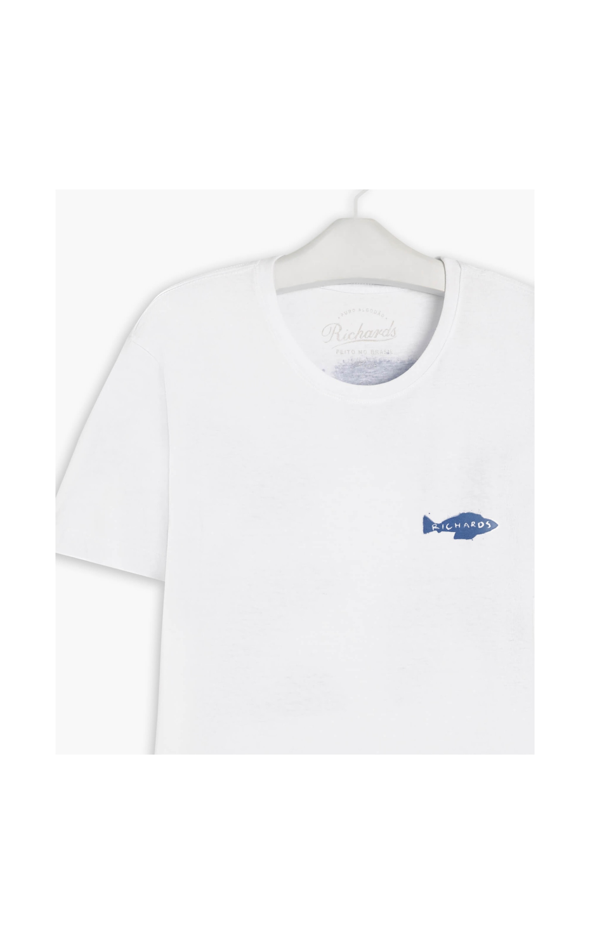 T-Shirt Meia Malha Fish Sea Branco