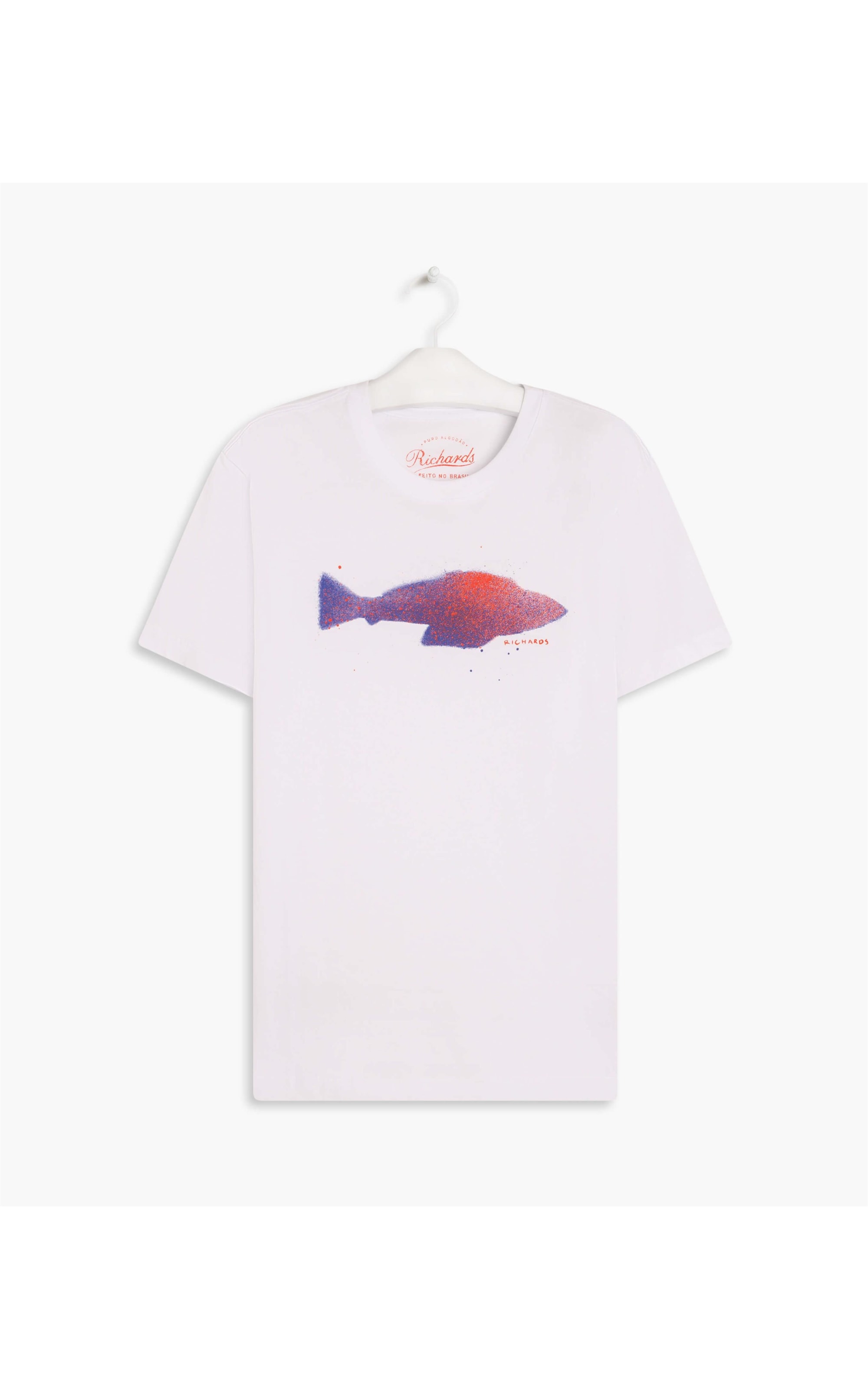 T-Shirt Meia Malha Fish Spray Mc Branco