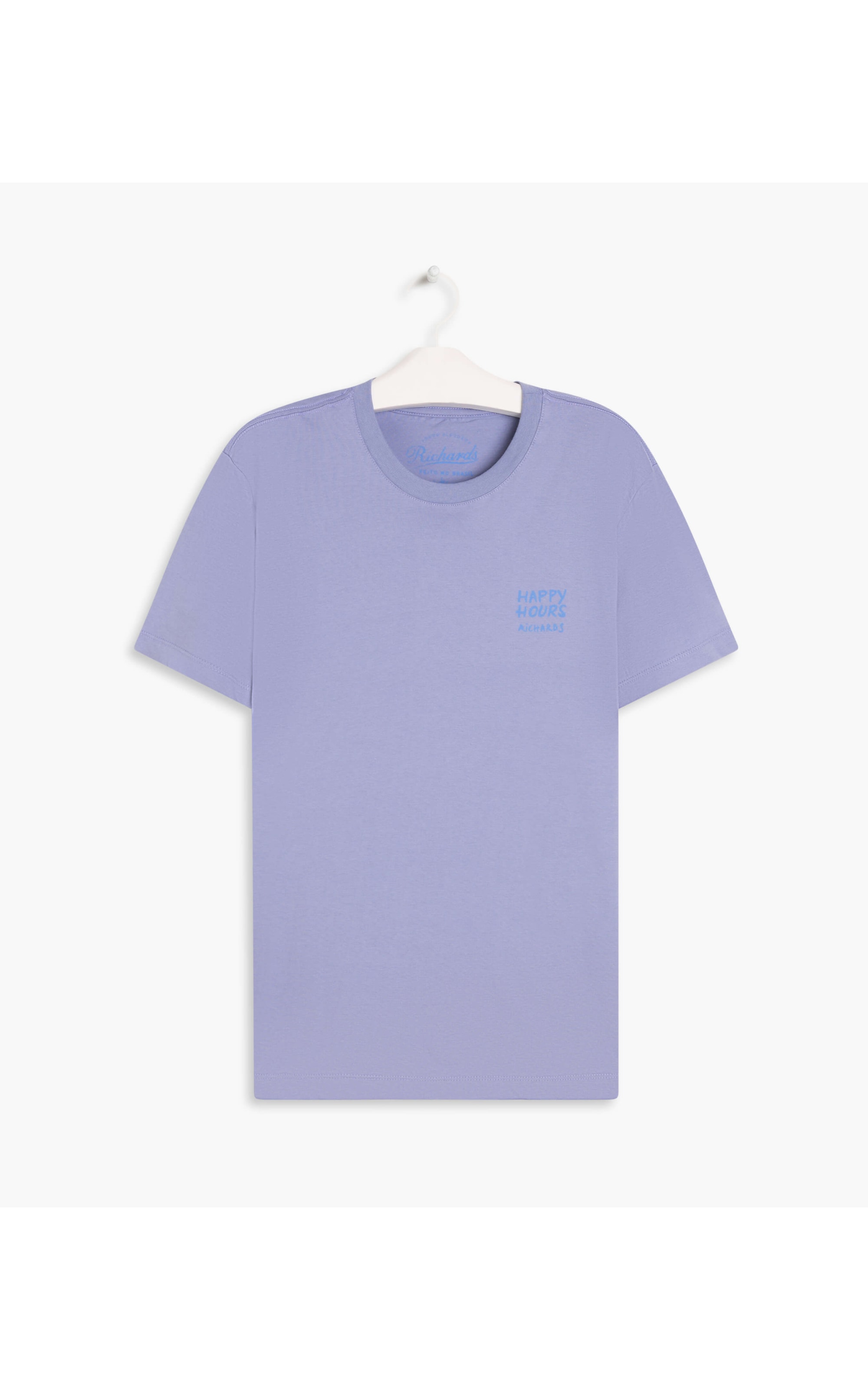 T-Shirt Meia Malha Happy Azul Pervante