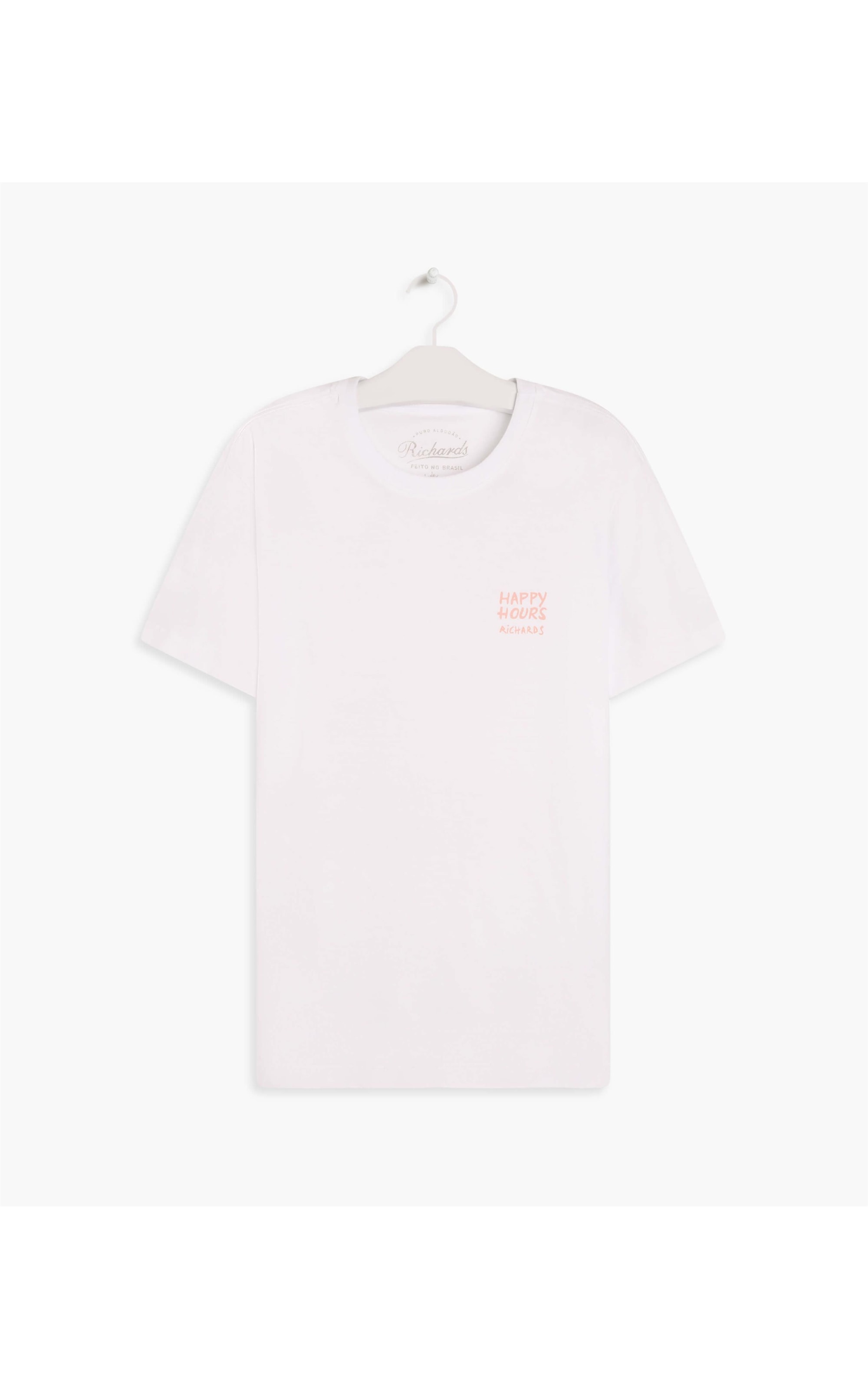 T-Shirt Meia Malha Happy Branco