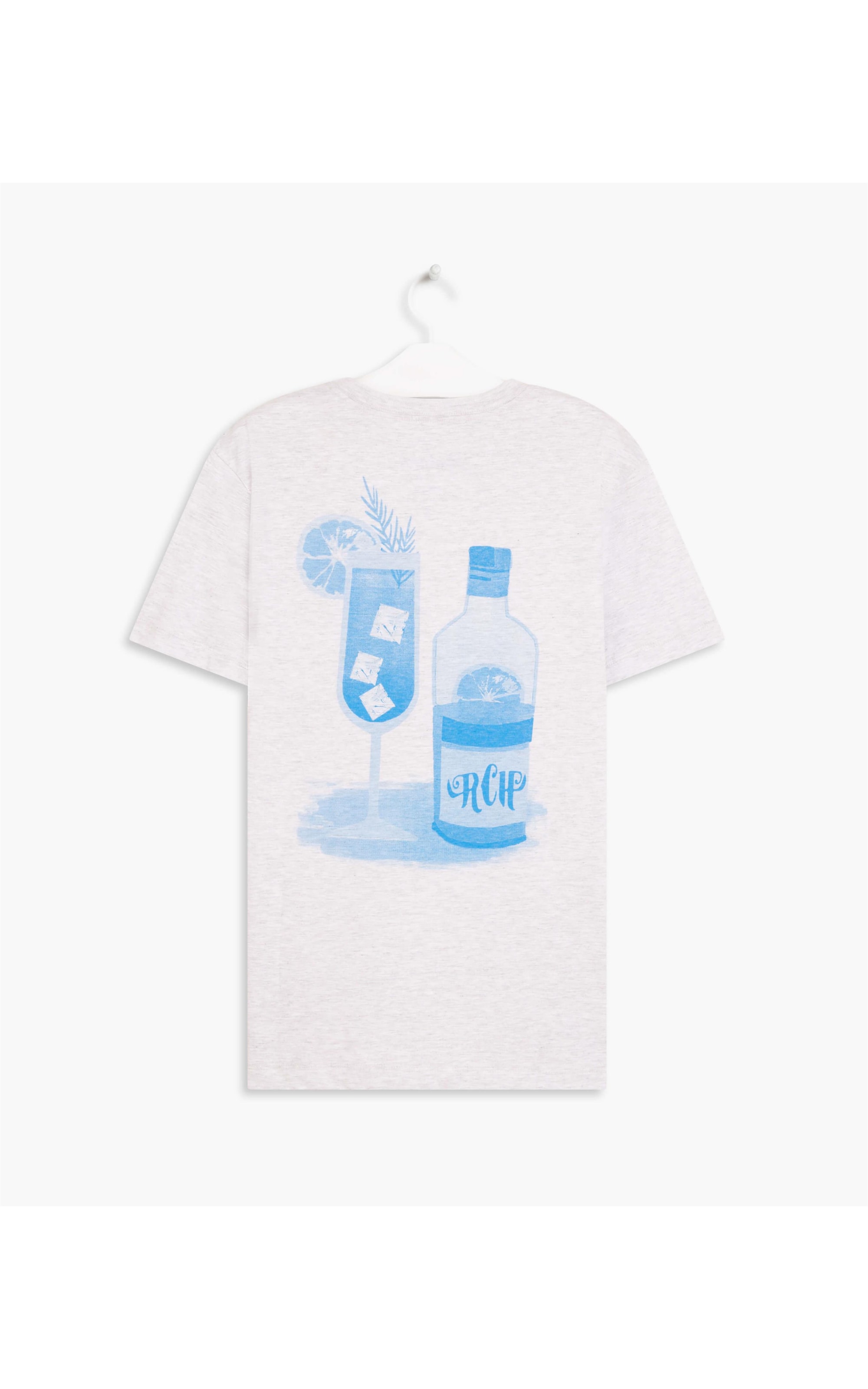 T-Shirt Meia Malha Happy Cinza Mescla
