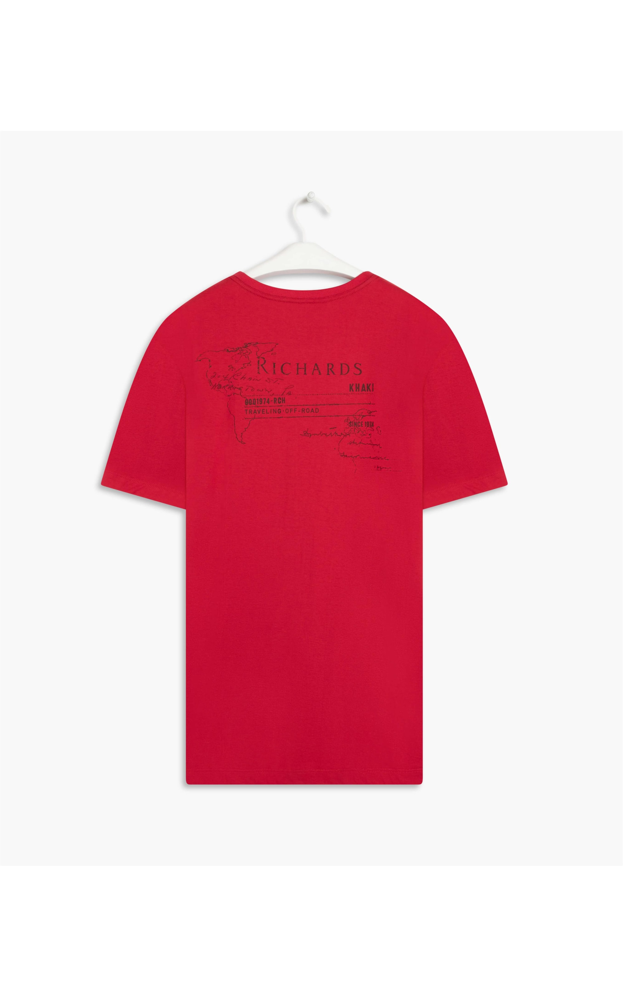 T-Shirt Meia Malha Map Off Road Mc Vermelho