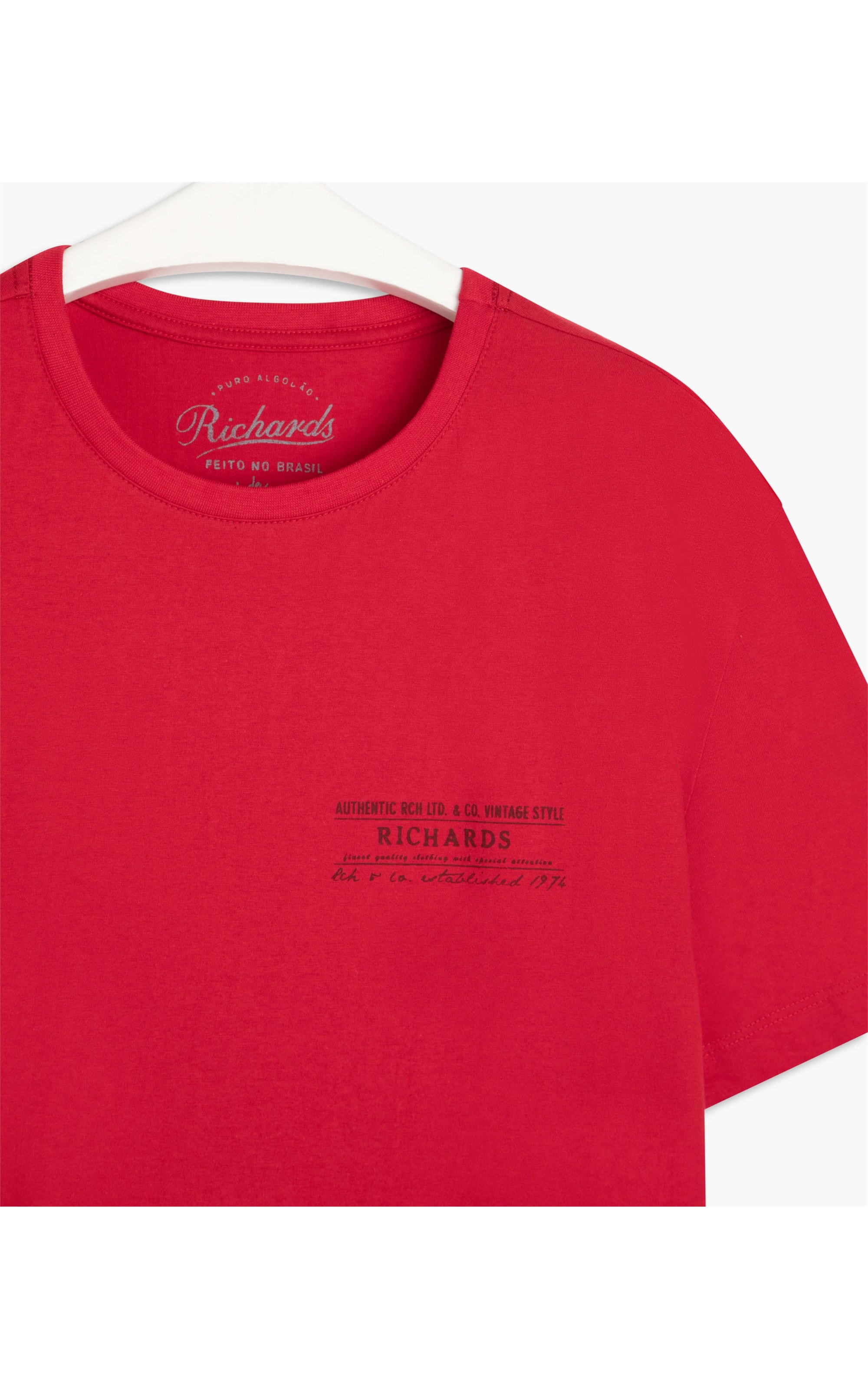 T-Shirt Meia Malha Map Off Road Mc Vermelho