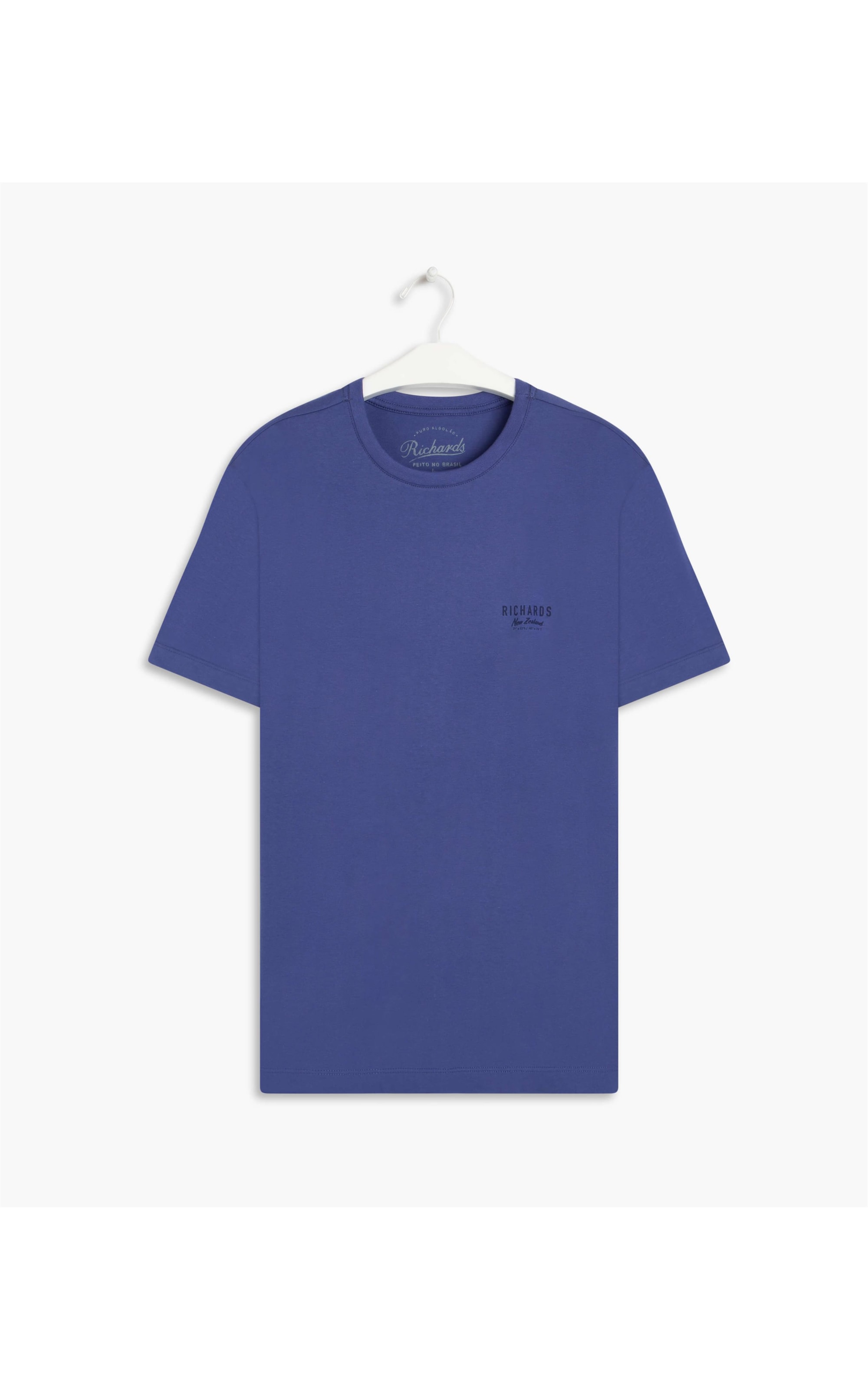 T-Shirt Meia Malha Richards Linhas Mc Azul Bic