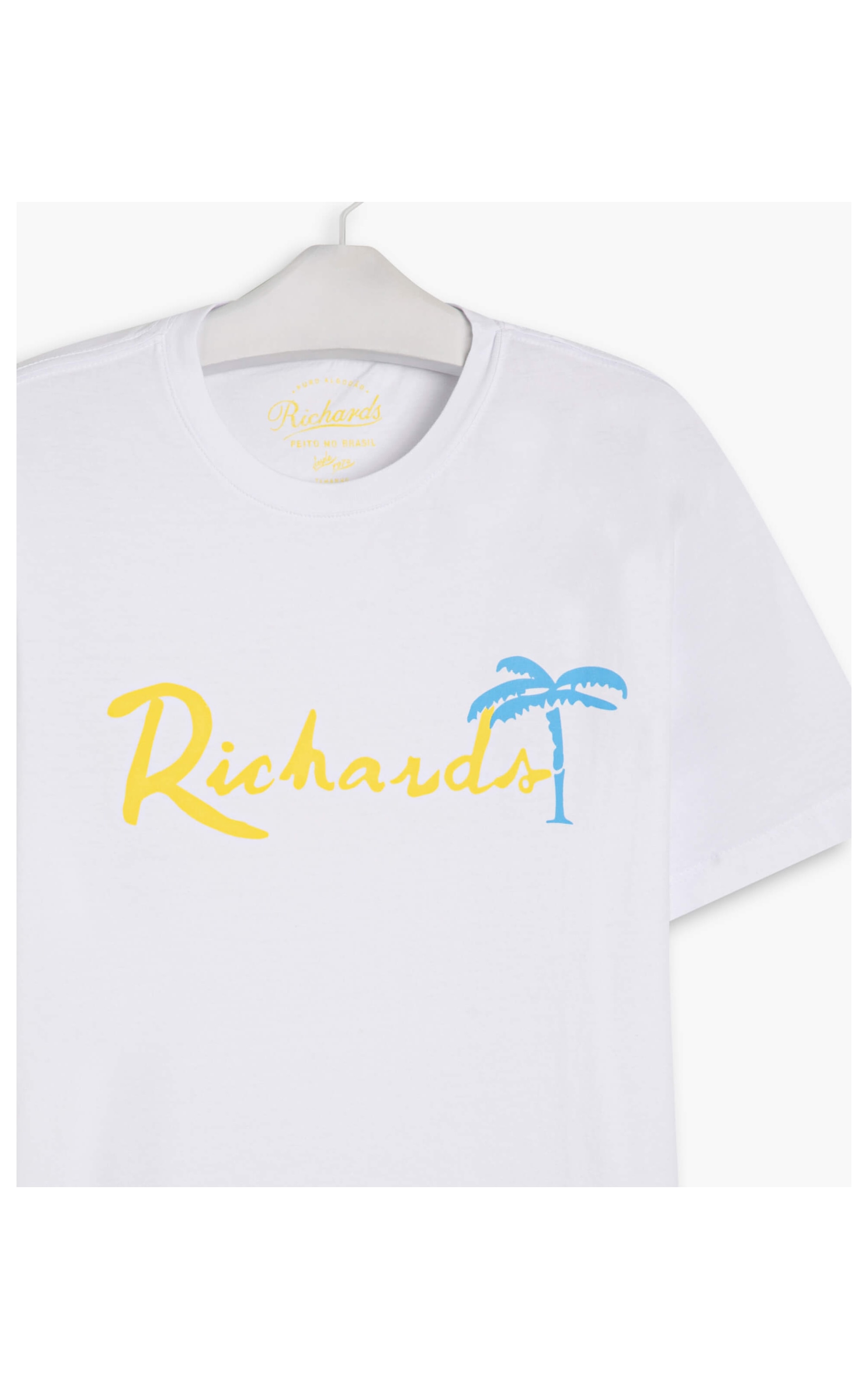 T-Shirt Meia Malha Richards Palm Mc Branco