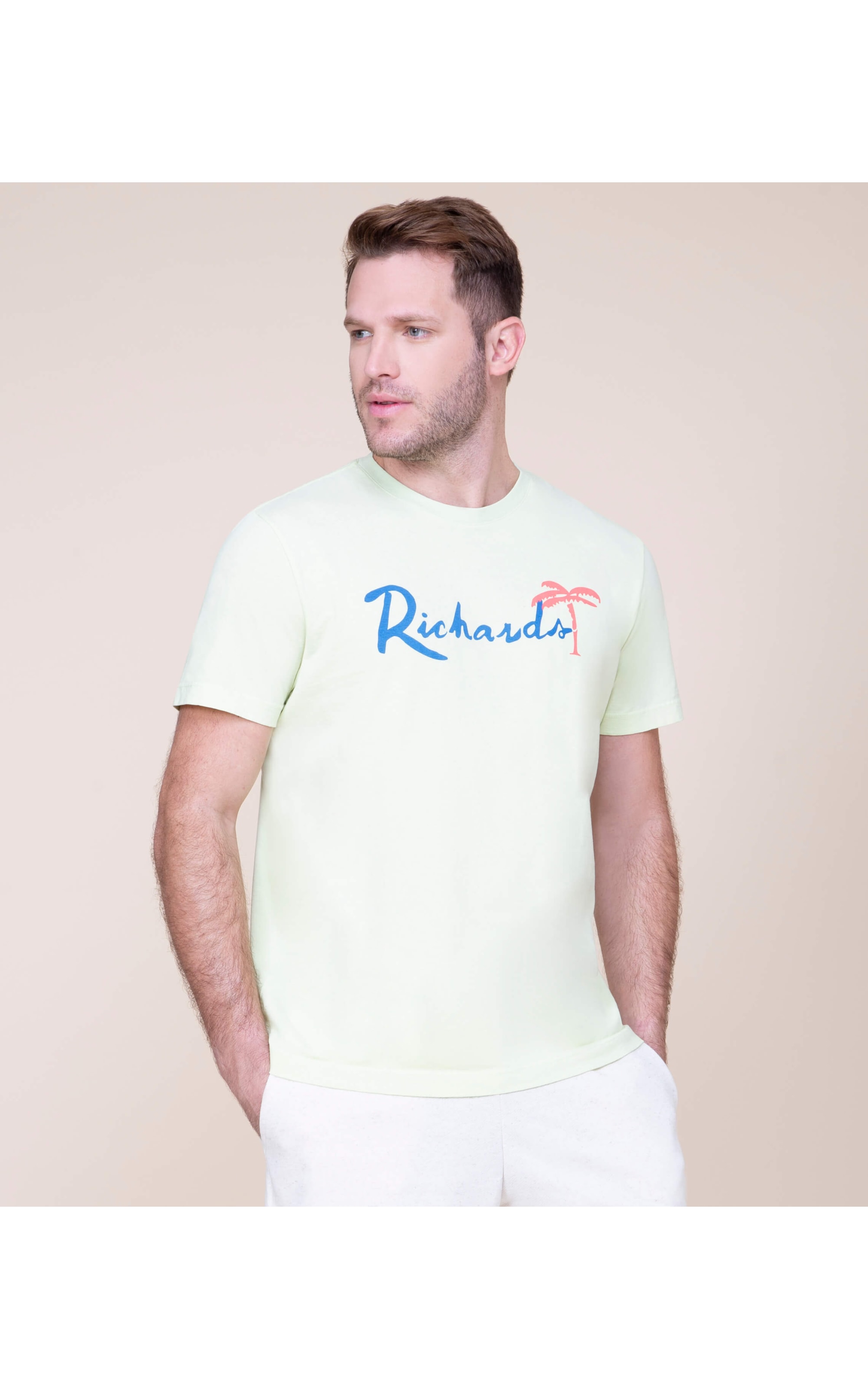 T-Shirt Meia Malha Richards Palm Mc Verde Maca
