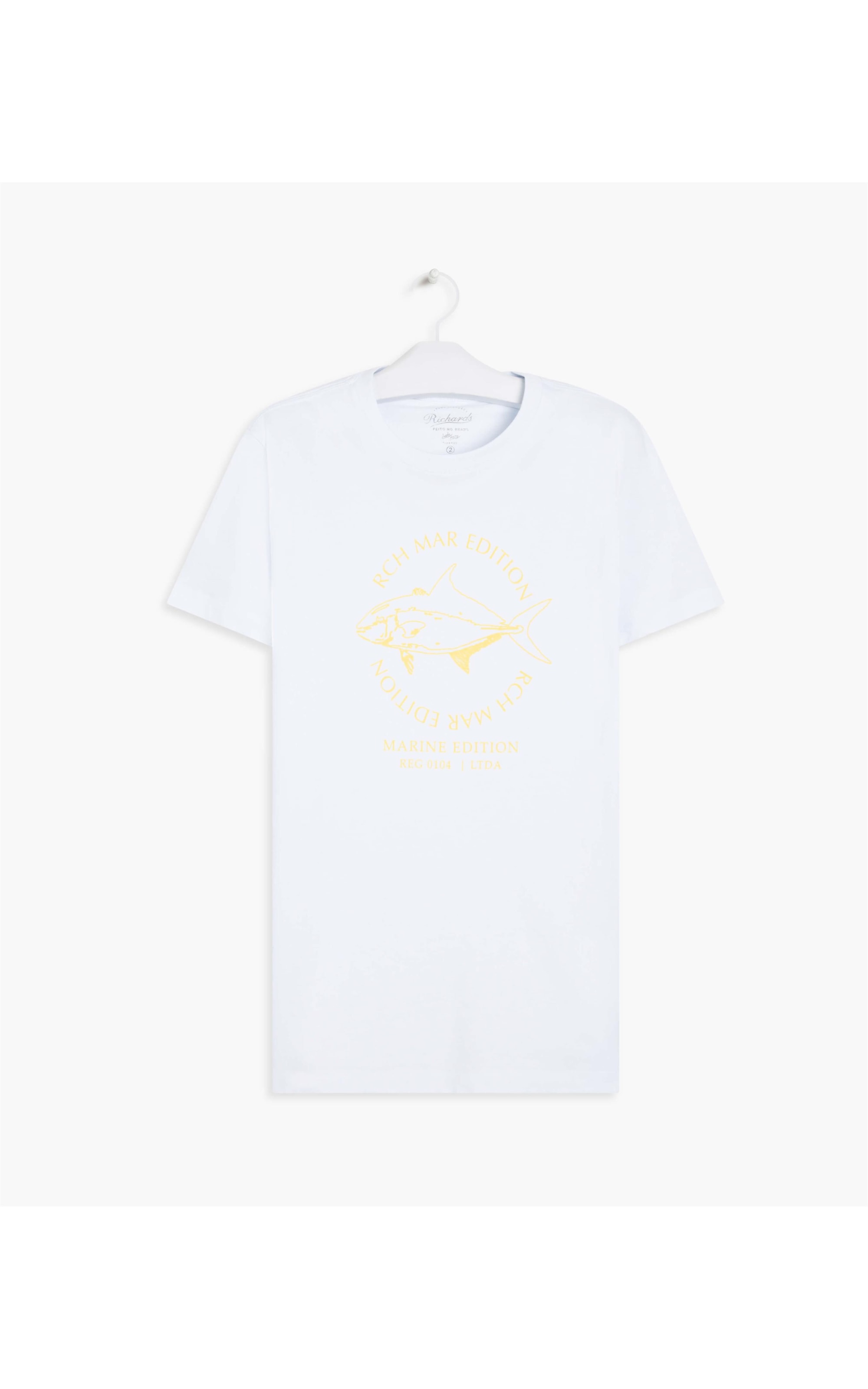 T-Shirt Meia Malha Richards Sport Mc Branco