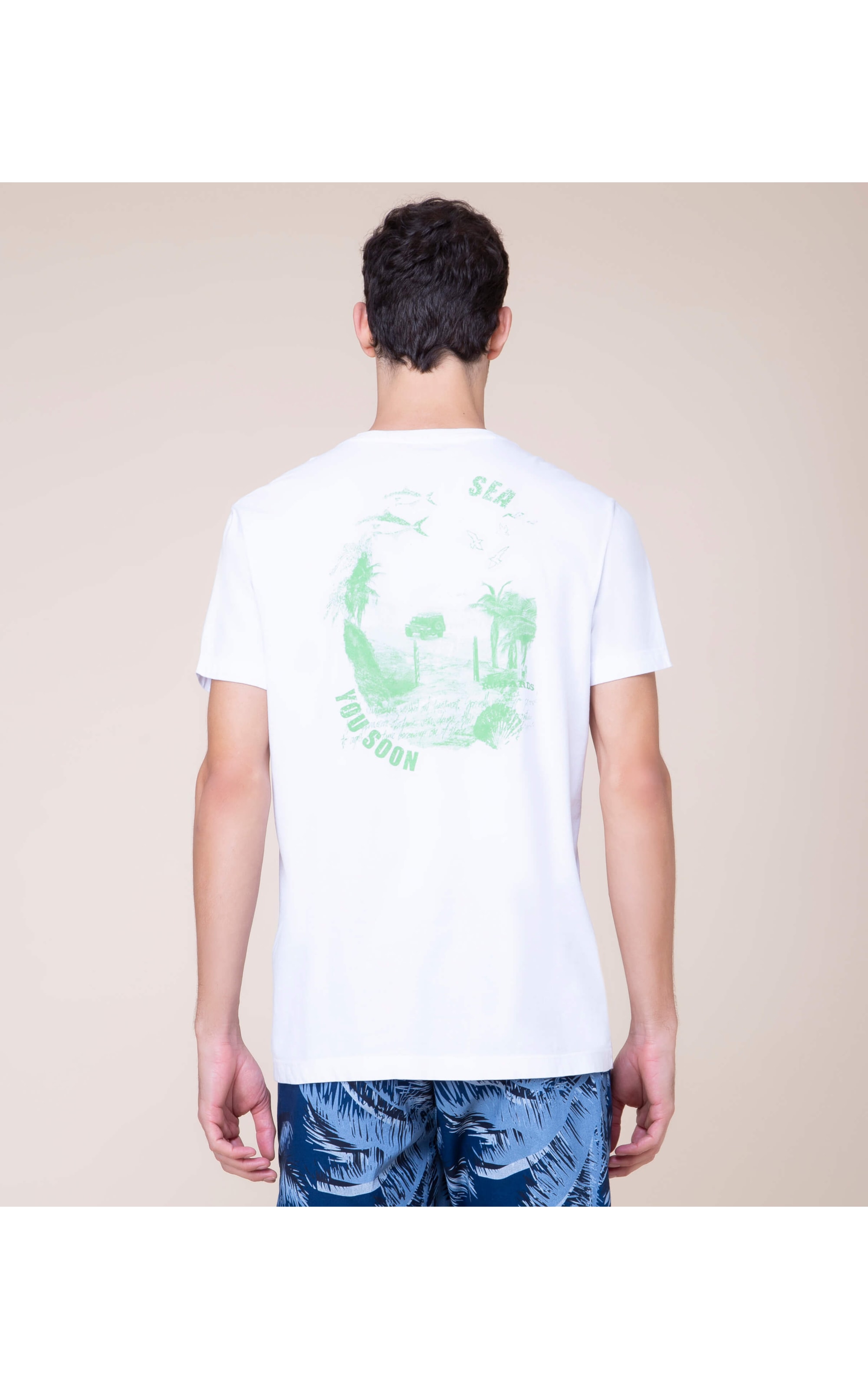 T-Shirt Meia Malha Sea u  Branco
