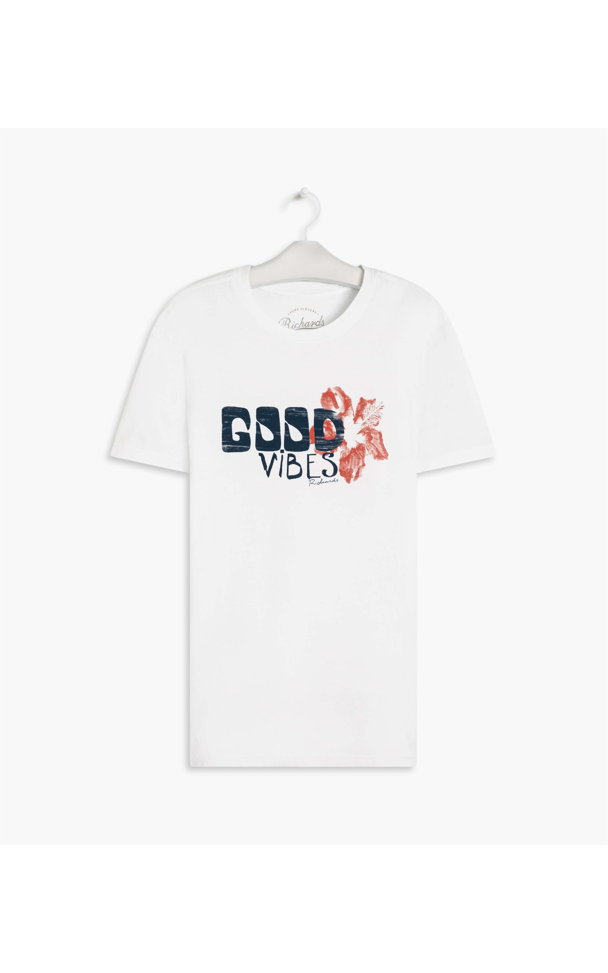 T-Shirt Meia Malha Stone Good Vibes Mc Branco