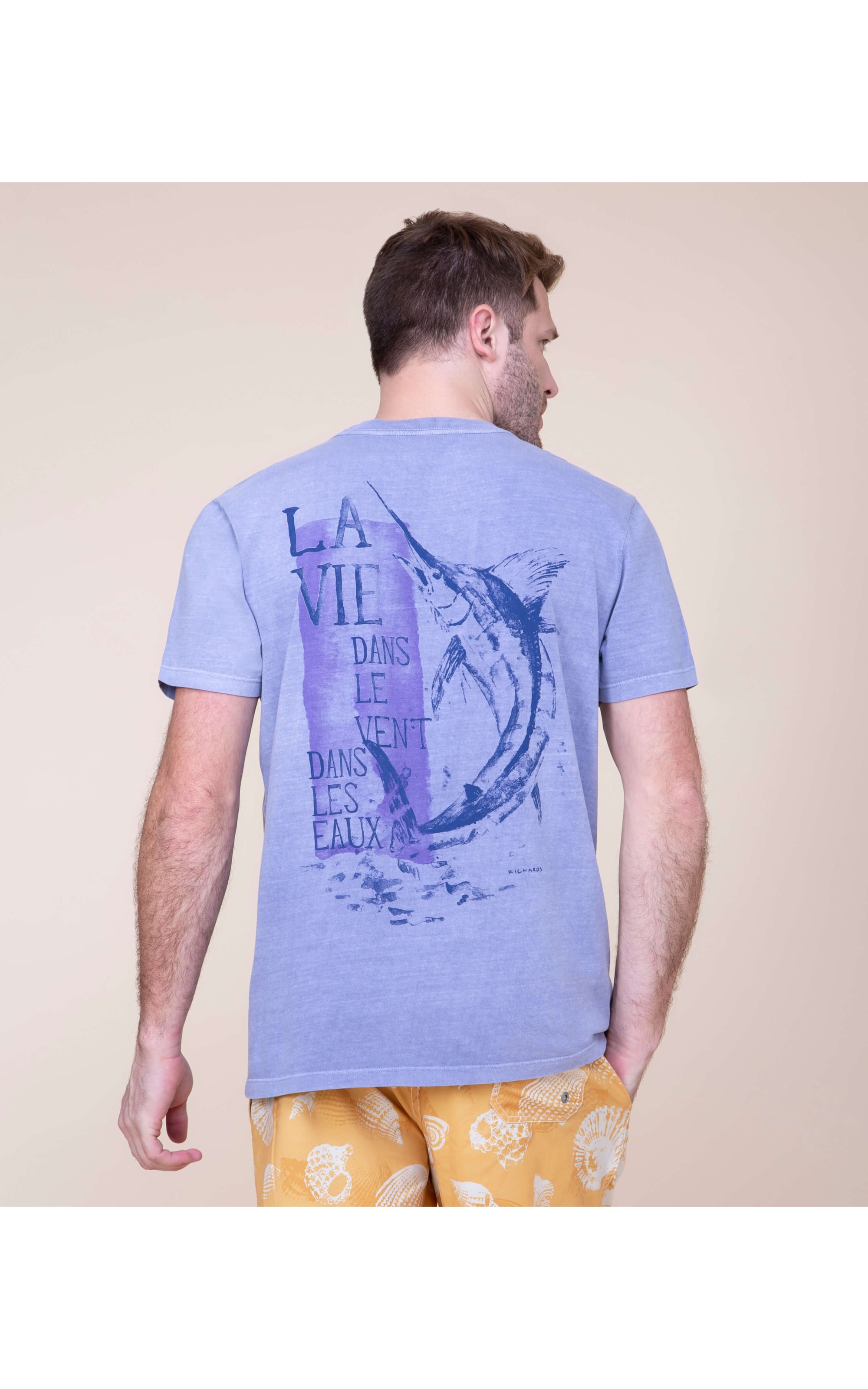 T-Shirt Meia Malha Stone Marlin Mc Roxo