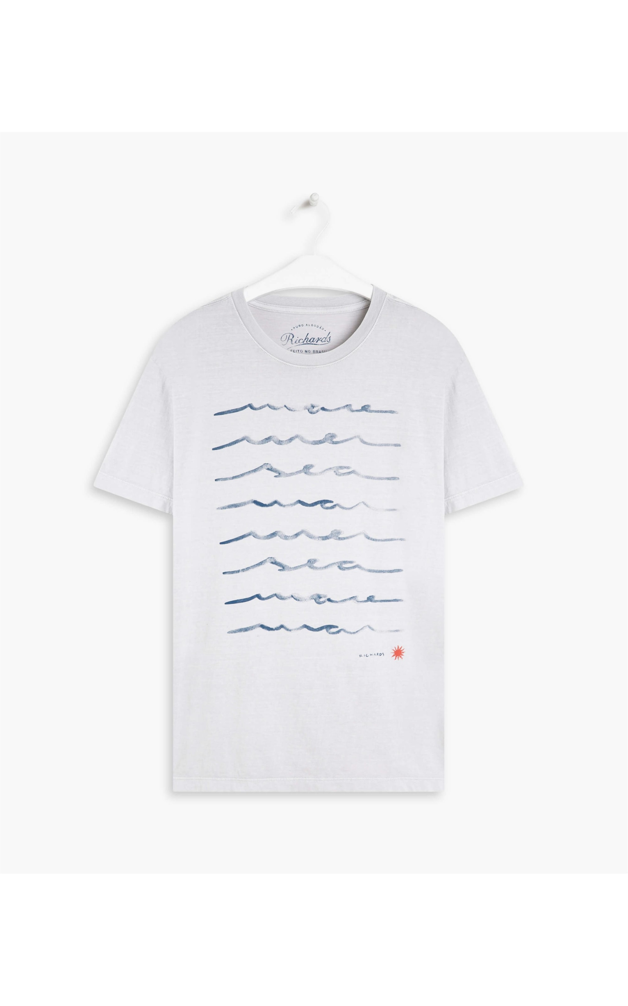 T-Shirt Meia Malha Stone Ondas Mc Cinza Claro