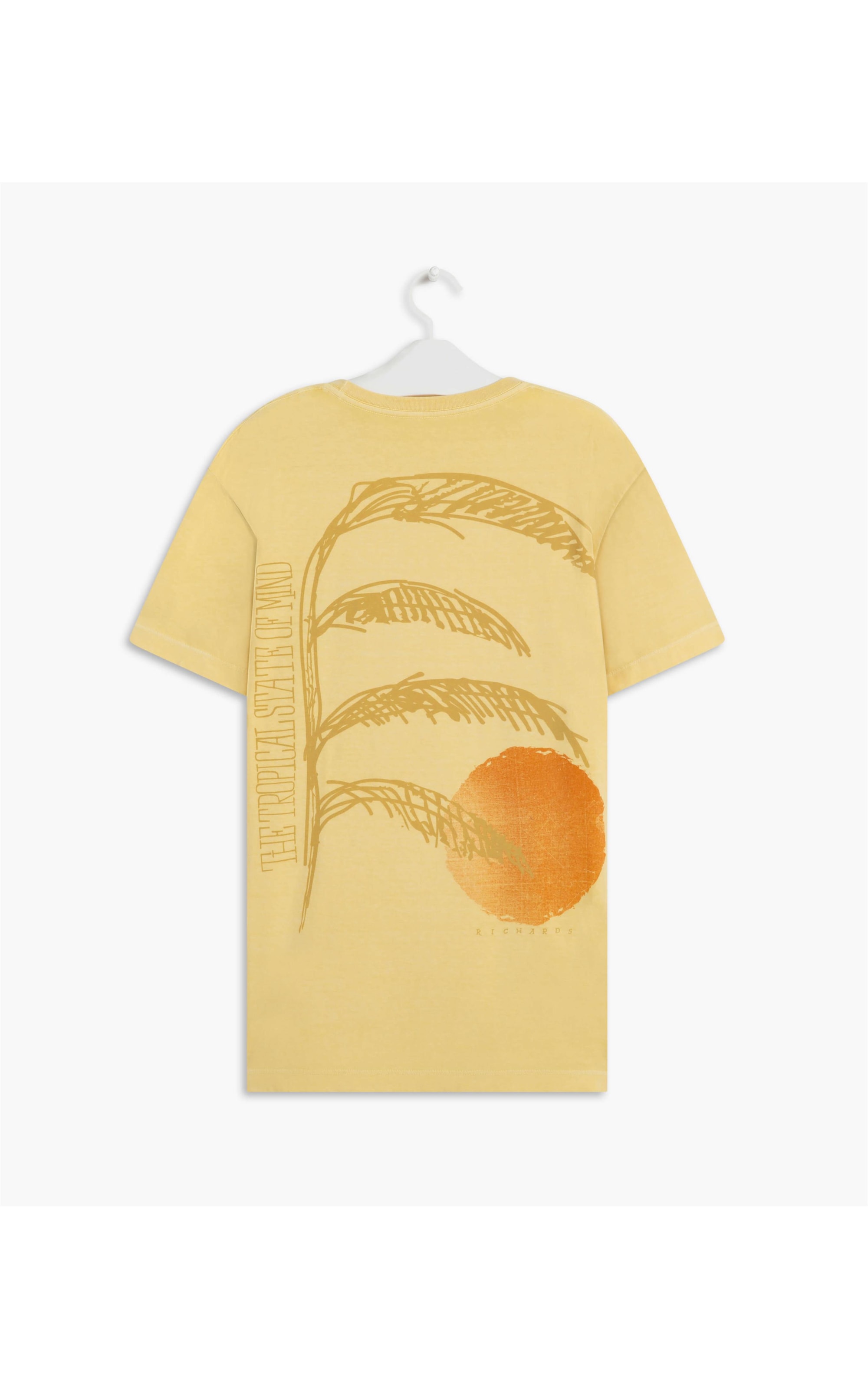 T-Shirt Meia Malha Tropical Amarelo Claro