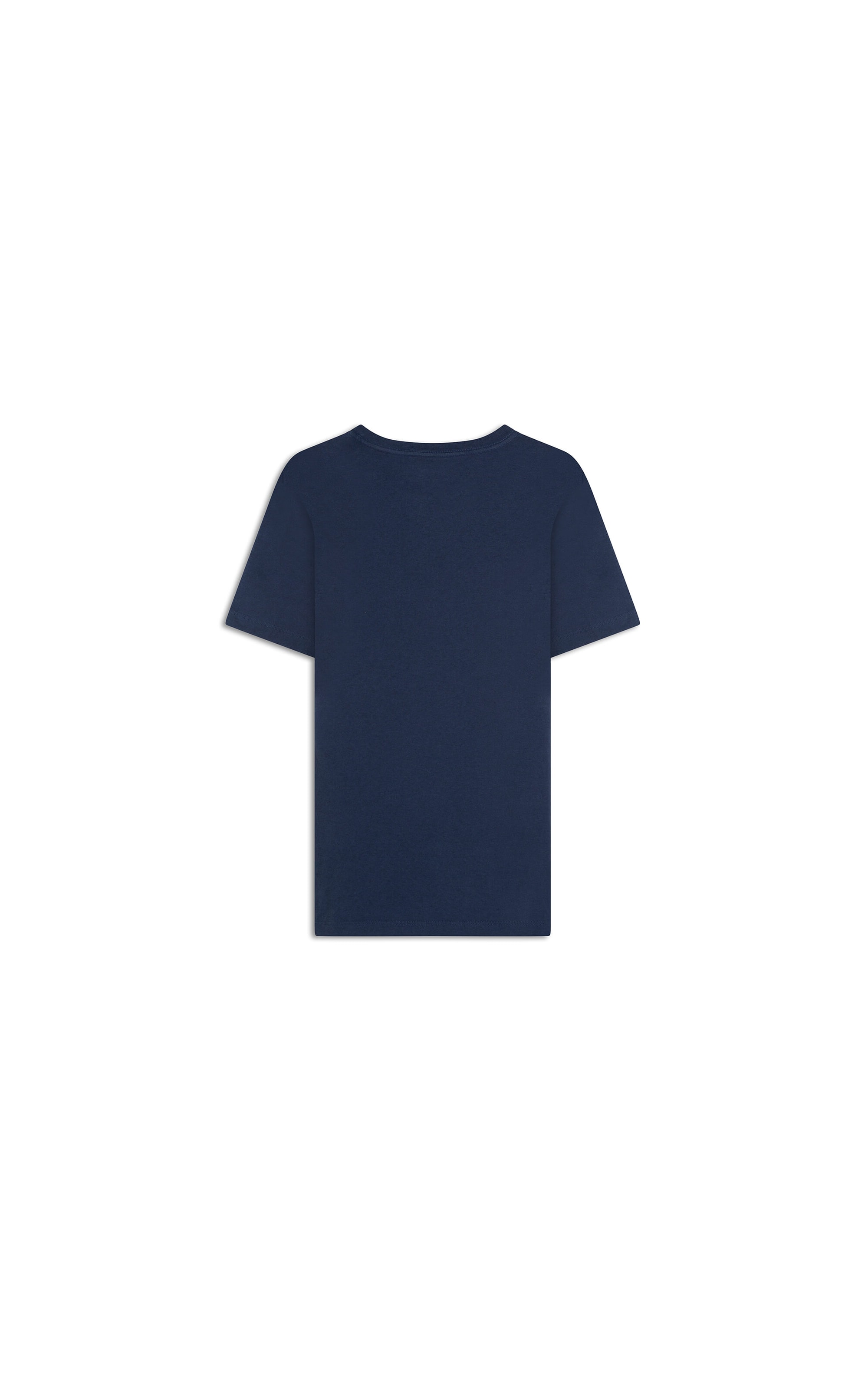T-Shirt Mescla Bandeira Peito Basic Fit Marinho Mescla