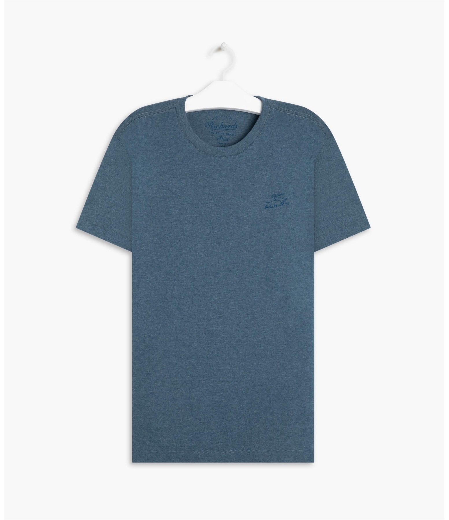 T-Shirt Mescla Basic Assinatura Azul Mescla