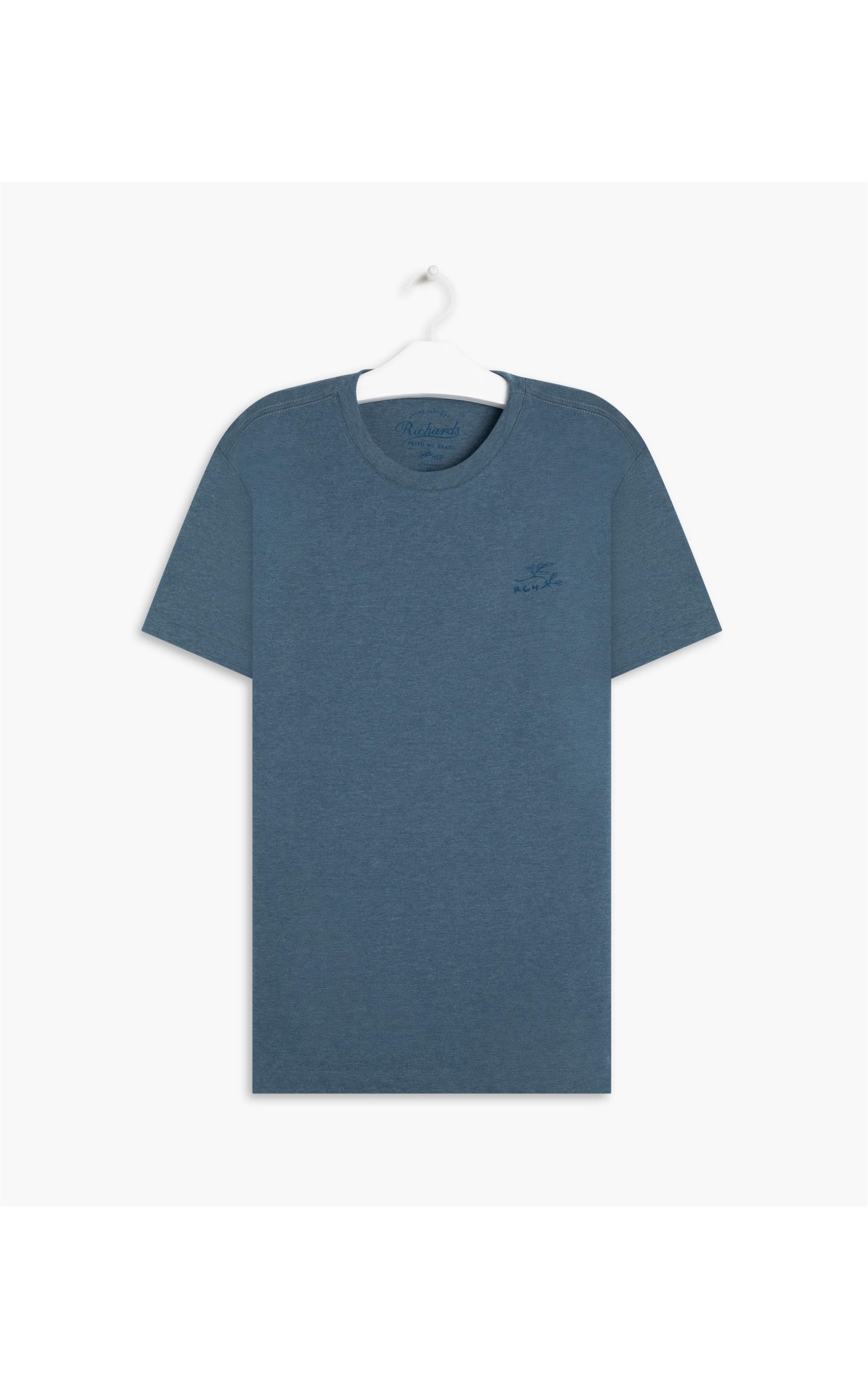 T-Shirt Mescla Basic Assinatura Azul Mescla