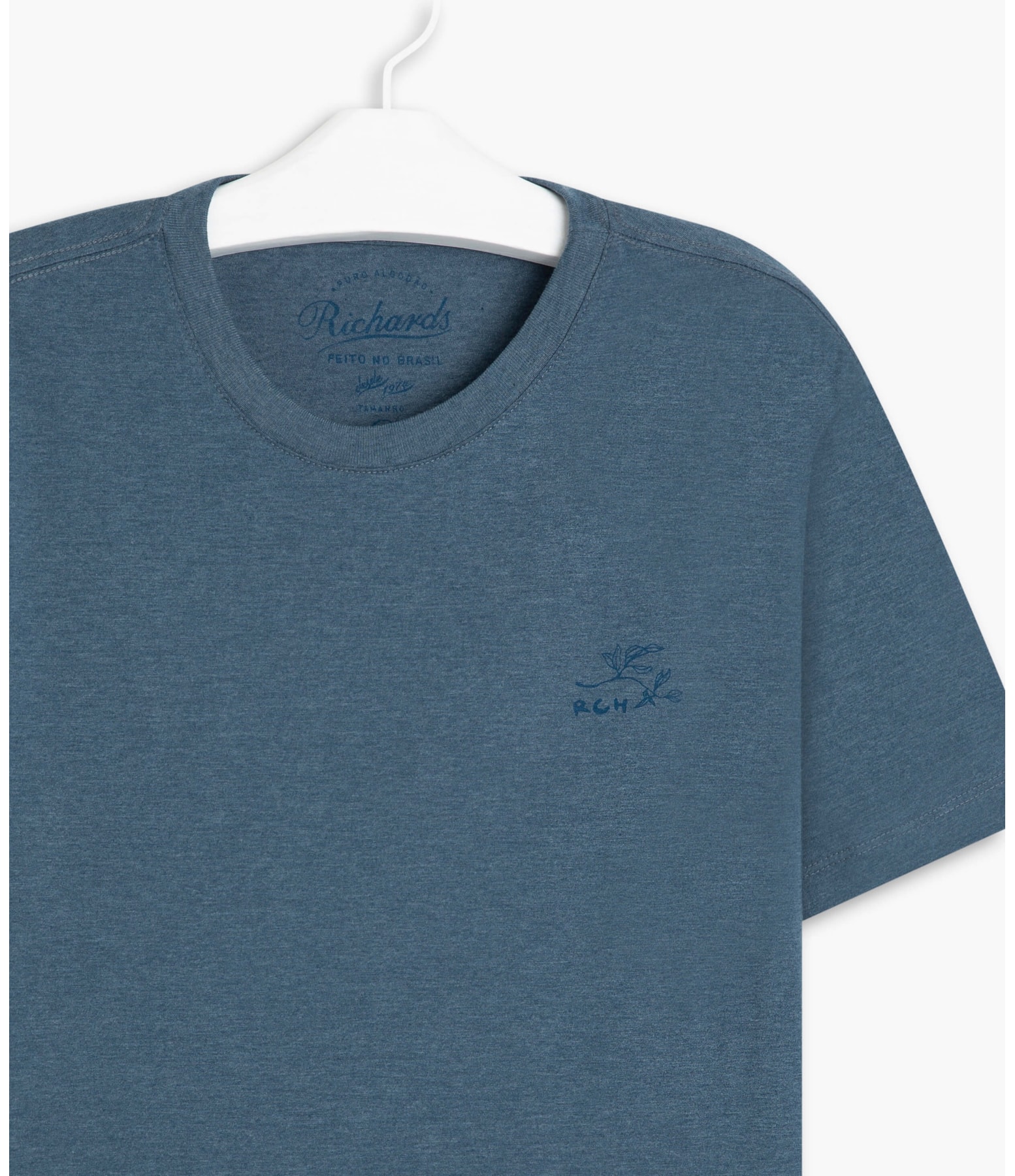 T-Shirt Mescla Basic Assinatura Azul Mescla