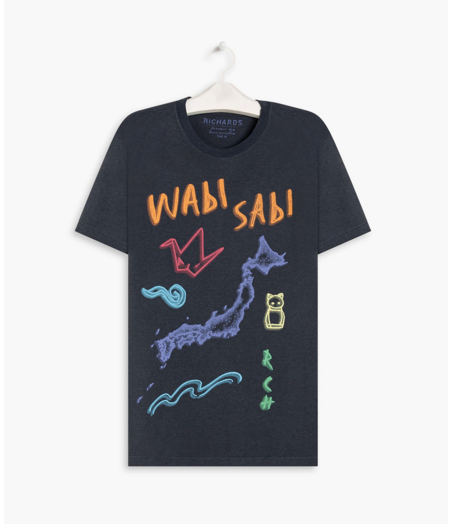 T-Shirt Mescla Neon Poster Mc Dark Navy Mescla