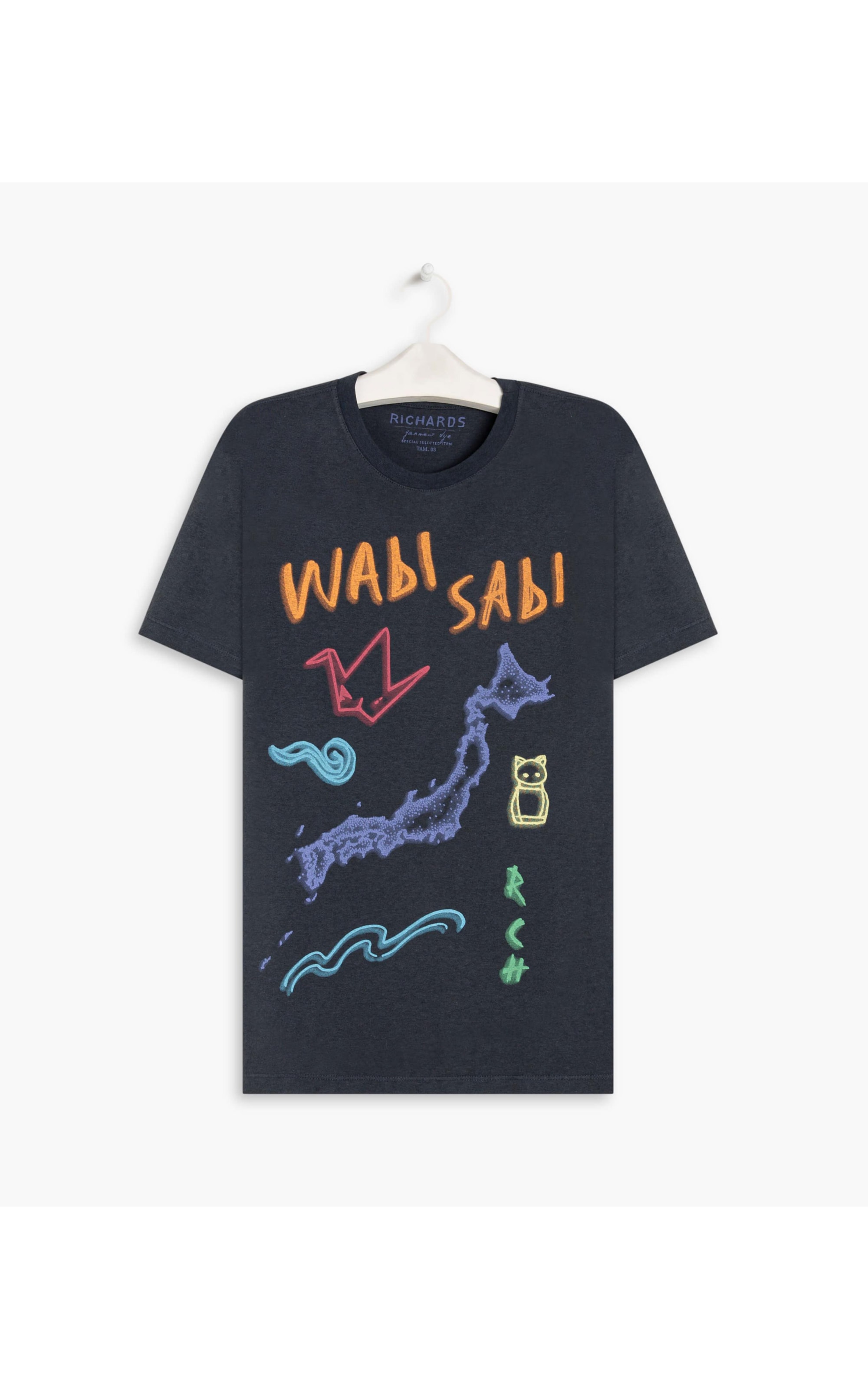T-Shirt Mescla Neon Poster Mc Dark Navy Mescla