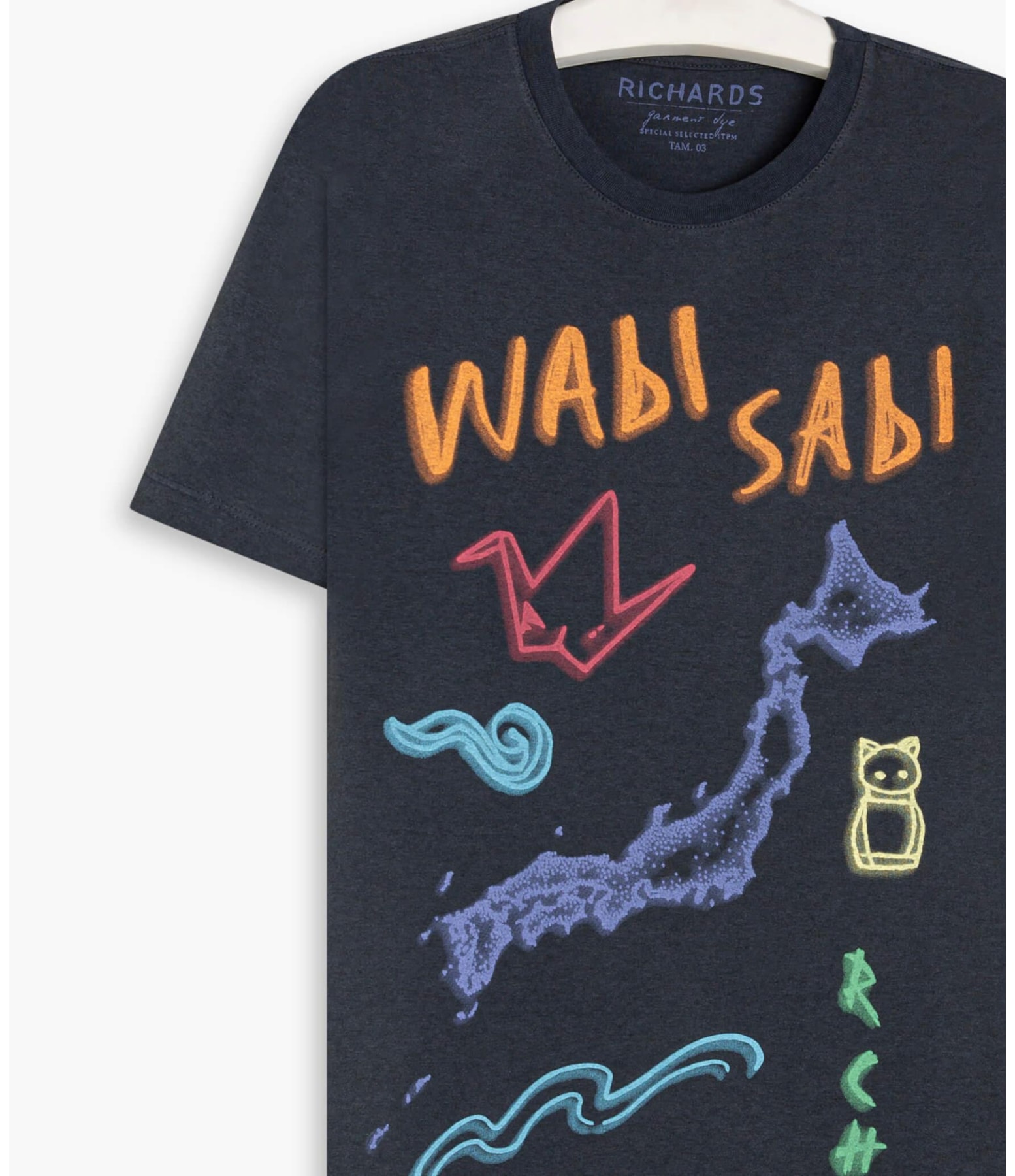 T-Shirt Mescla Neon Poster Mc Dark Navy Mescla