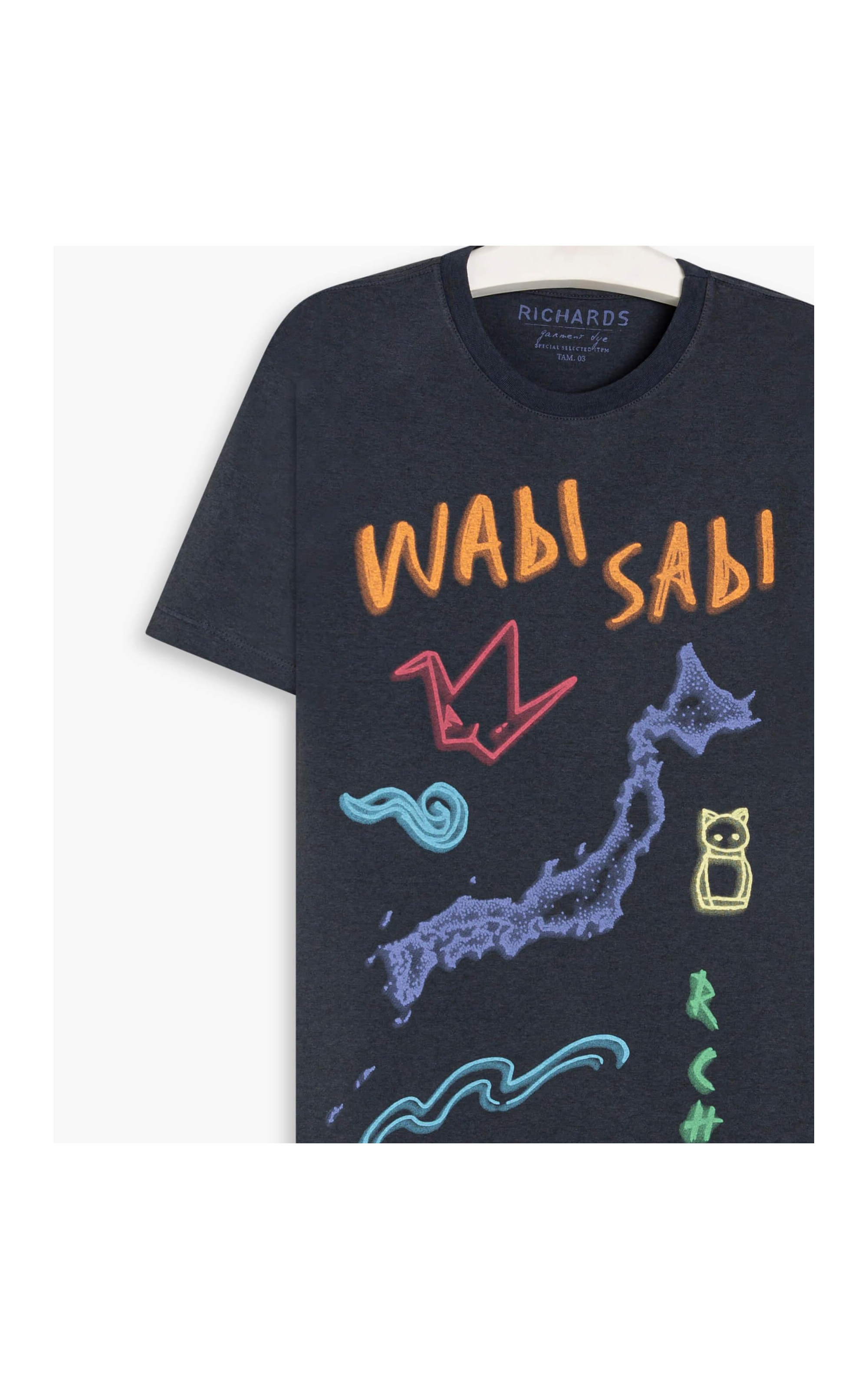 T-Shirt Mescla Neon Poster Mc Dark Navy Mescla