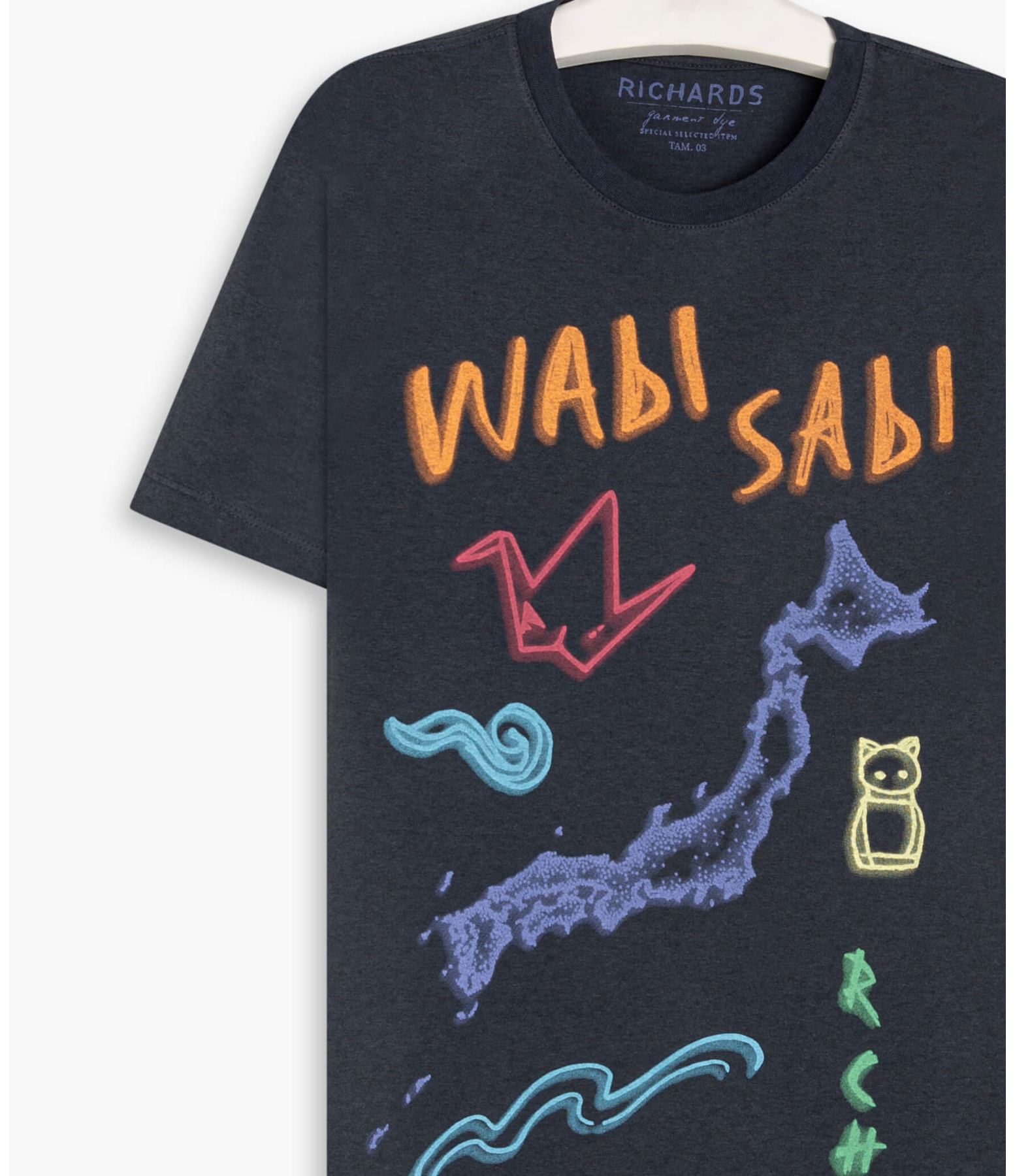 T-Shirt Mescla Neon Poster Mc Dark Navy Mescla