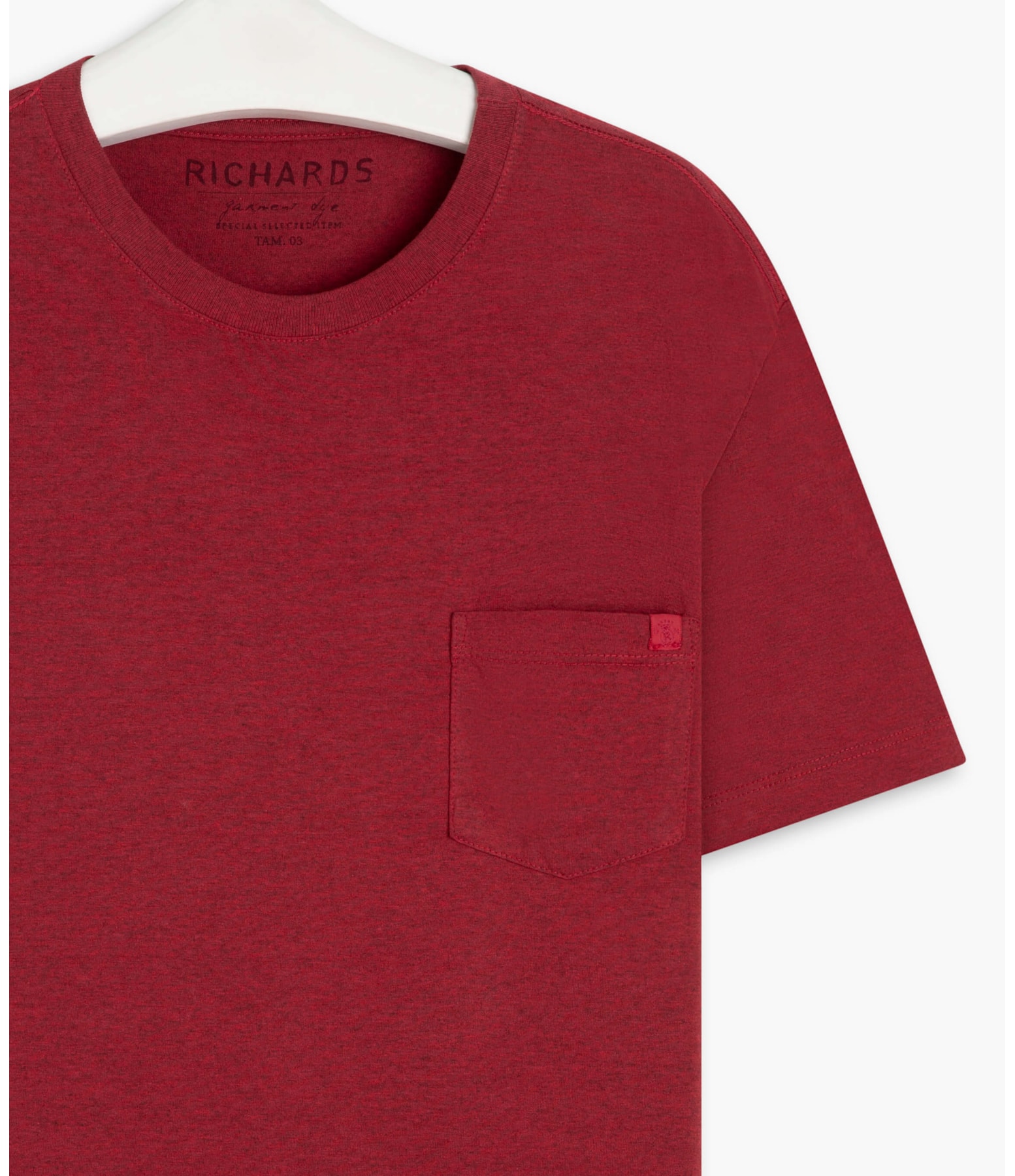 T-Shirt Mescla Sobretinto b Vermelho Mescla