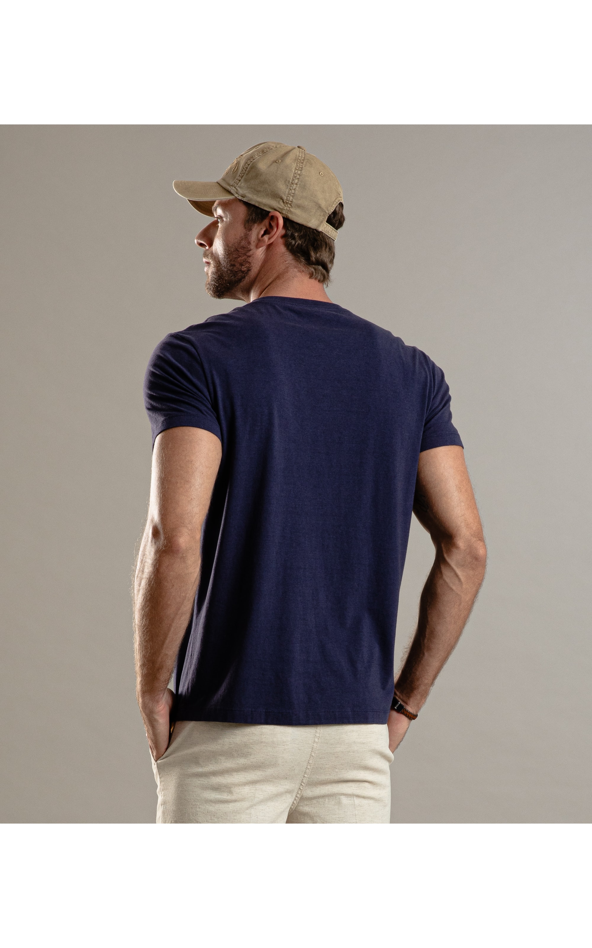 T-Shirt Mescla Sobretinto Bolso Dark Navy Mescla
