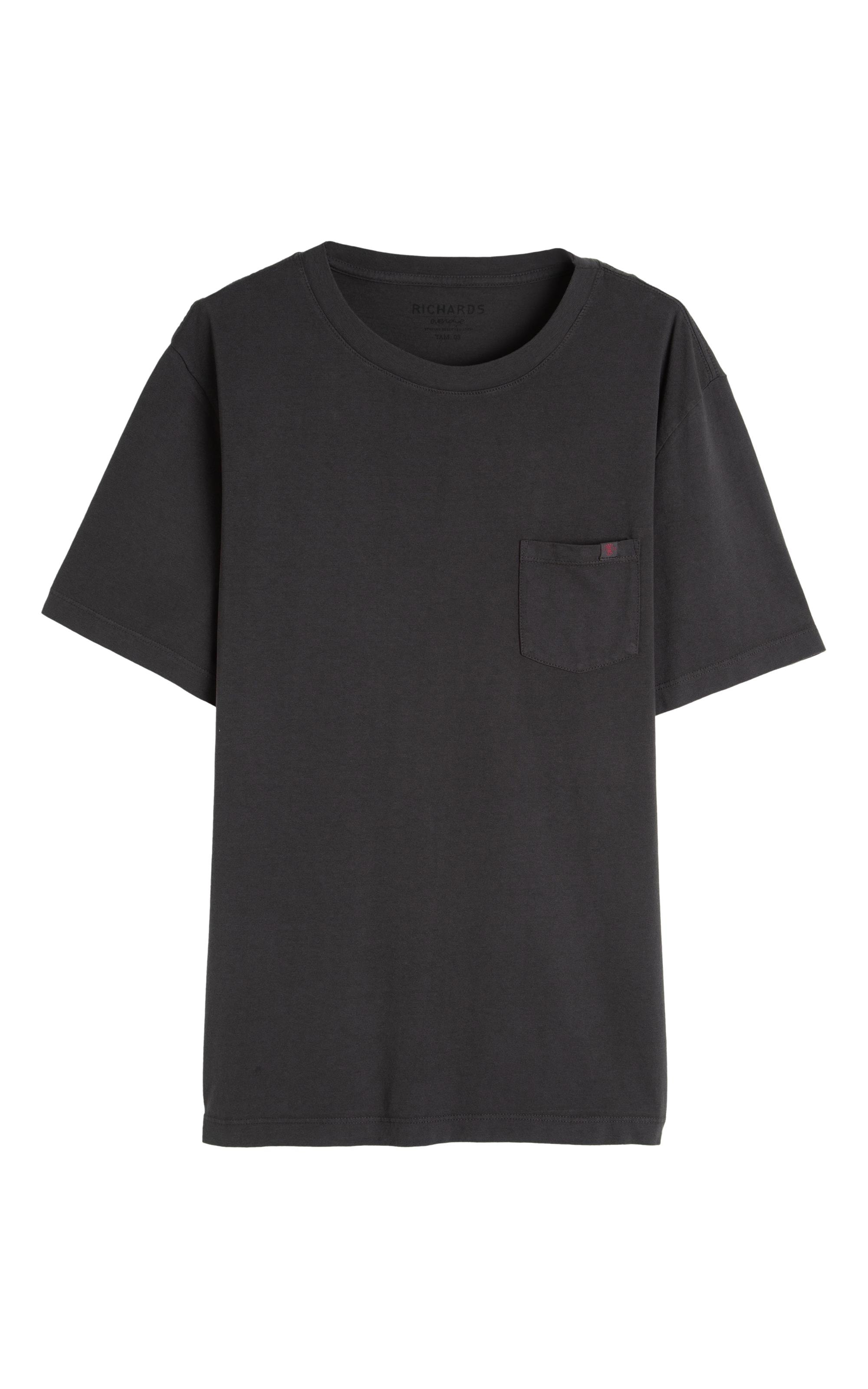 T-Shirt Mescla Sobretinto Bolso Plumbo