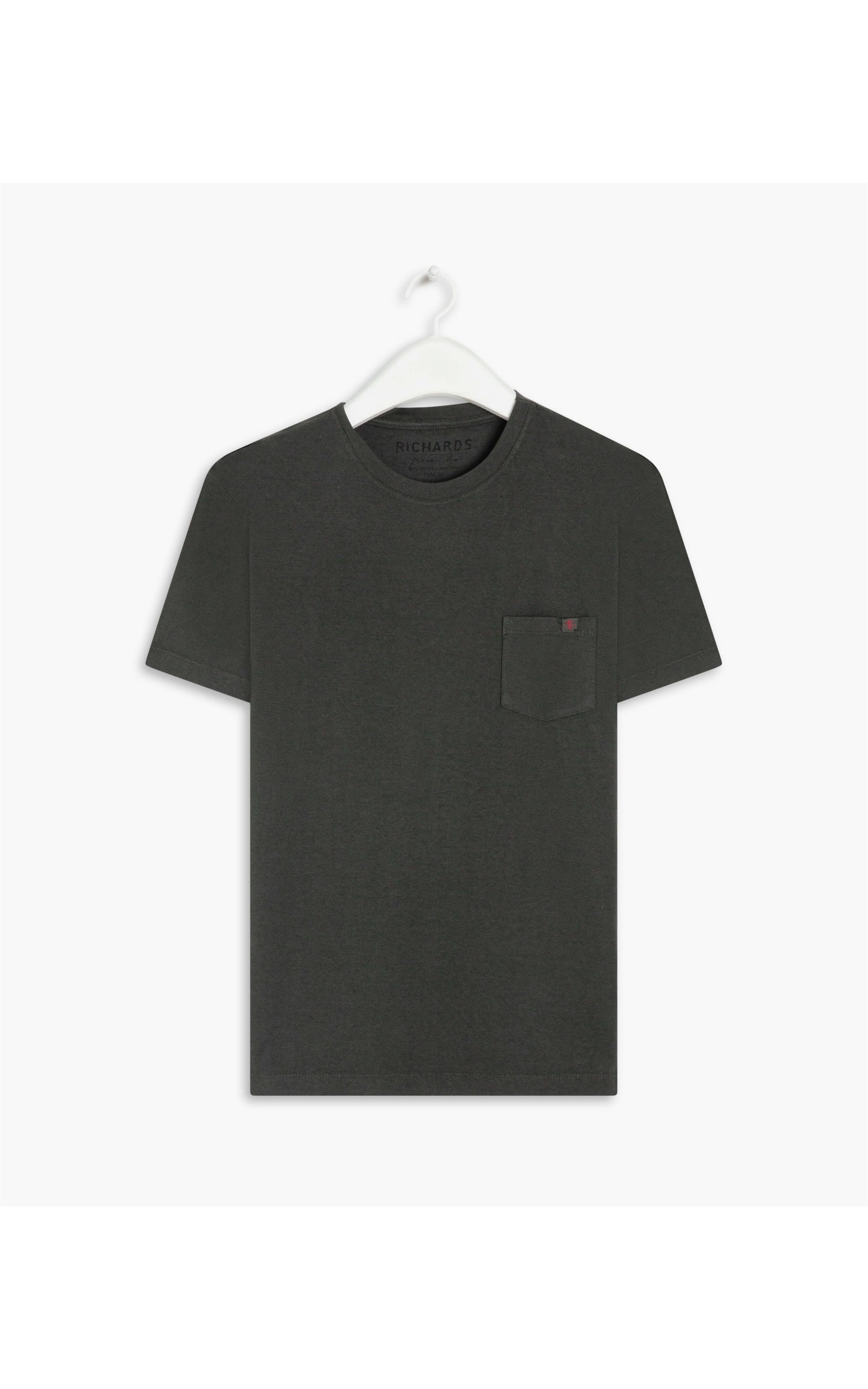 T-Shirt Mescla Sobretinto Bolso Verde Militar Mescla