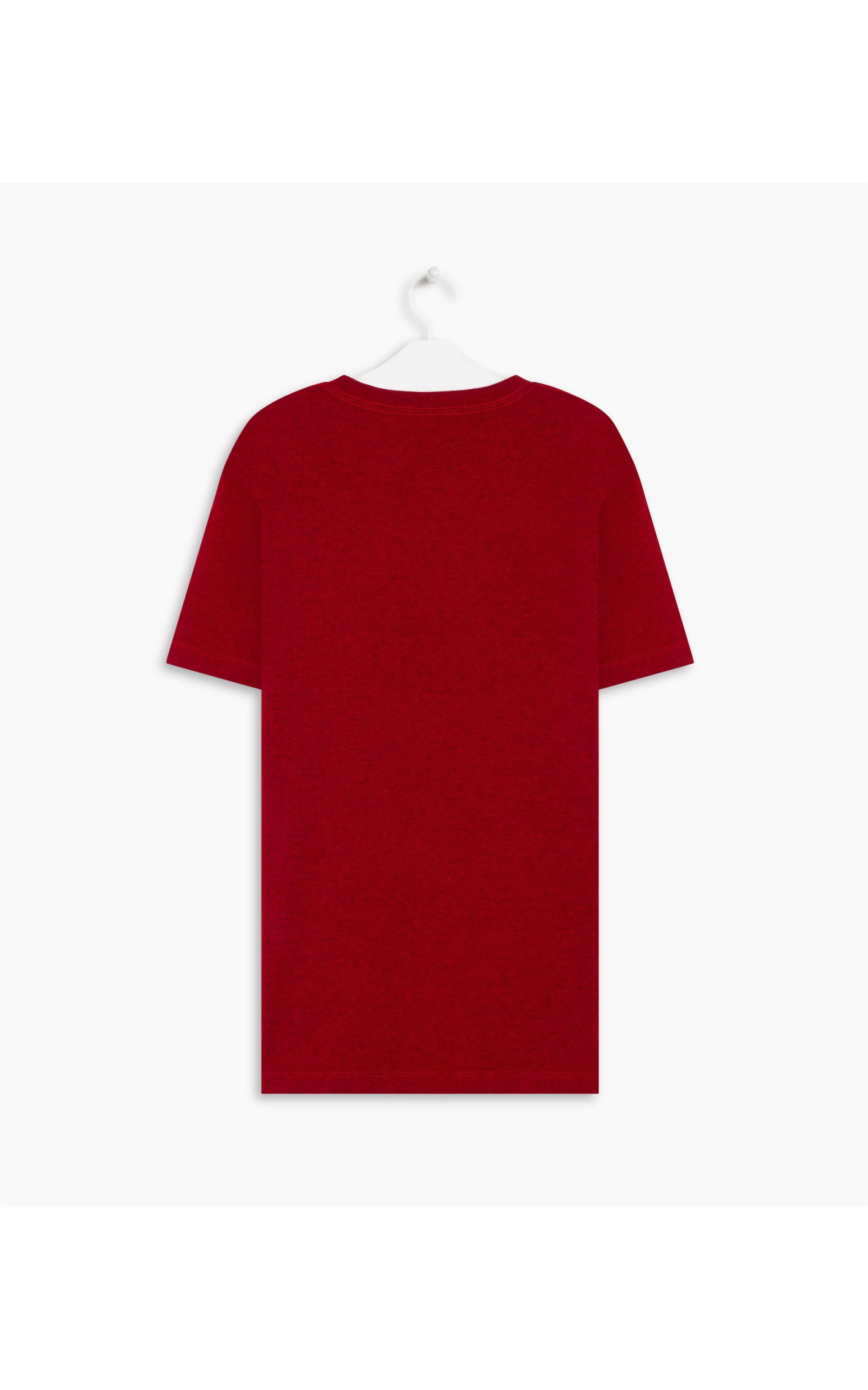 T-Shirt Mescla Sobretinto Bolso Vermelho Mescla