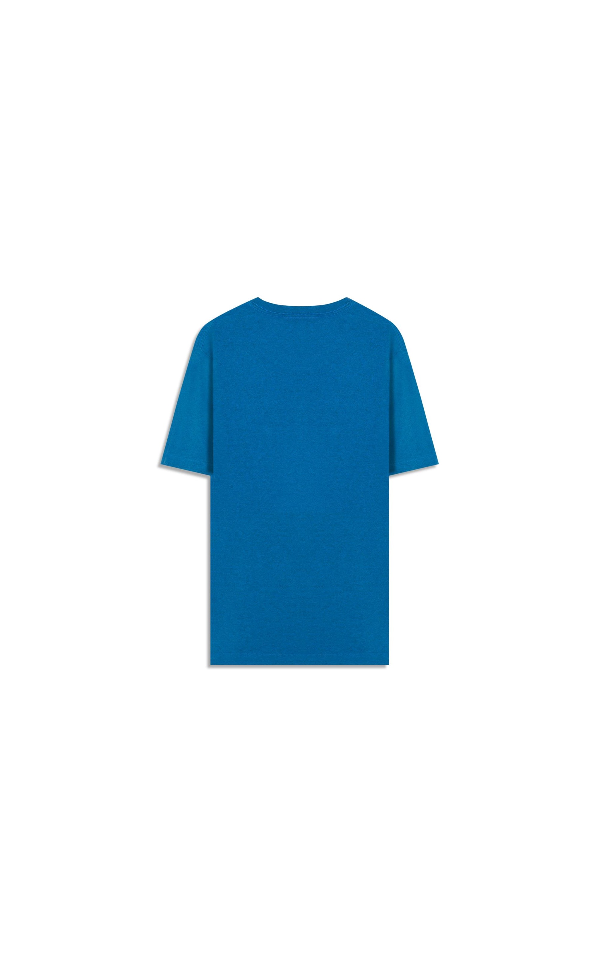 T-Shirt Mescla Sobretinto Mc Azul Bic Mescla