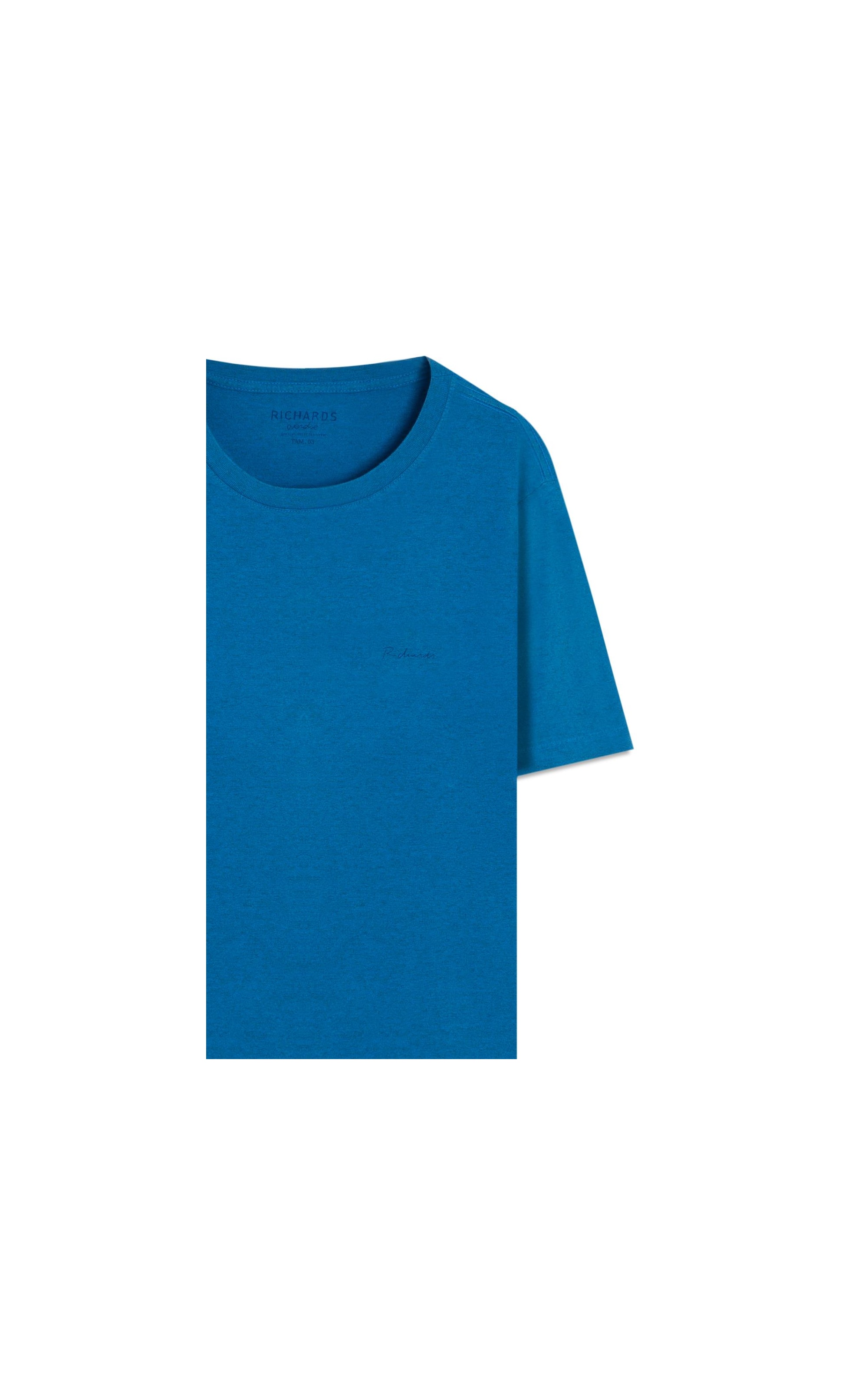 T-Shirt Mescla Sobretinto Mc Azul Bic Mescla